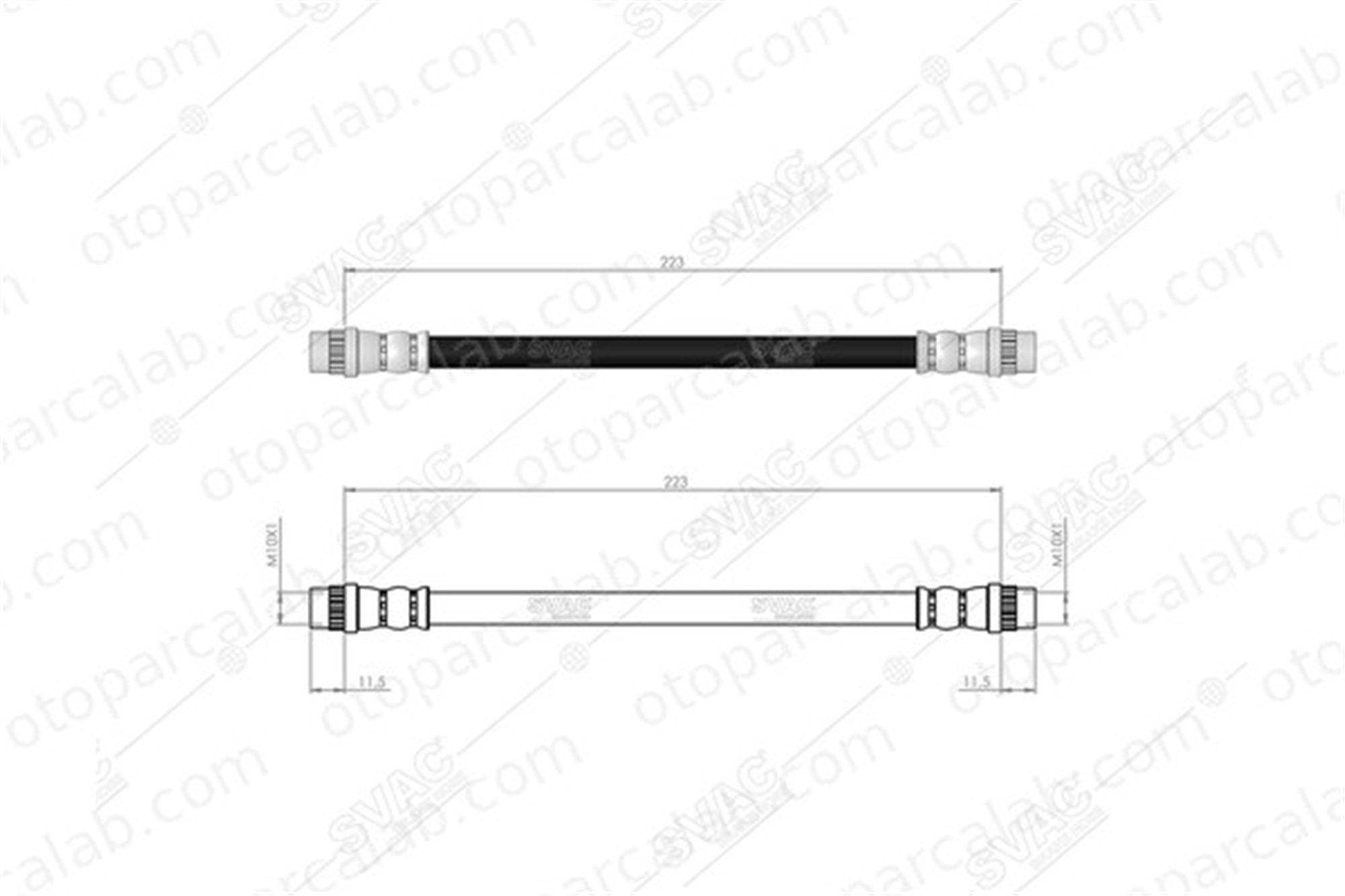 SVAC 60-0205 Fren Hortumu Arka Sağ veya Sol OPEL VIVARO A Panelvan/Van RENAULT TRAFIC II Panelvan/Van 91166507 4409165