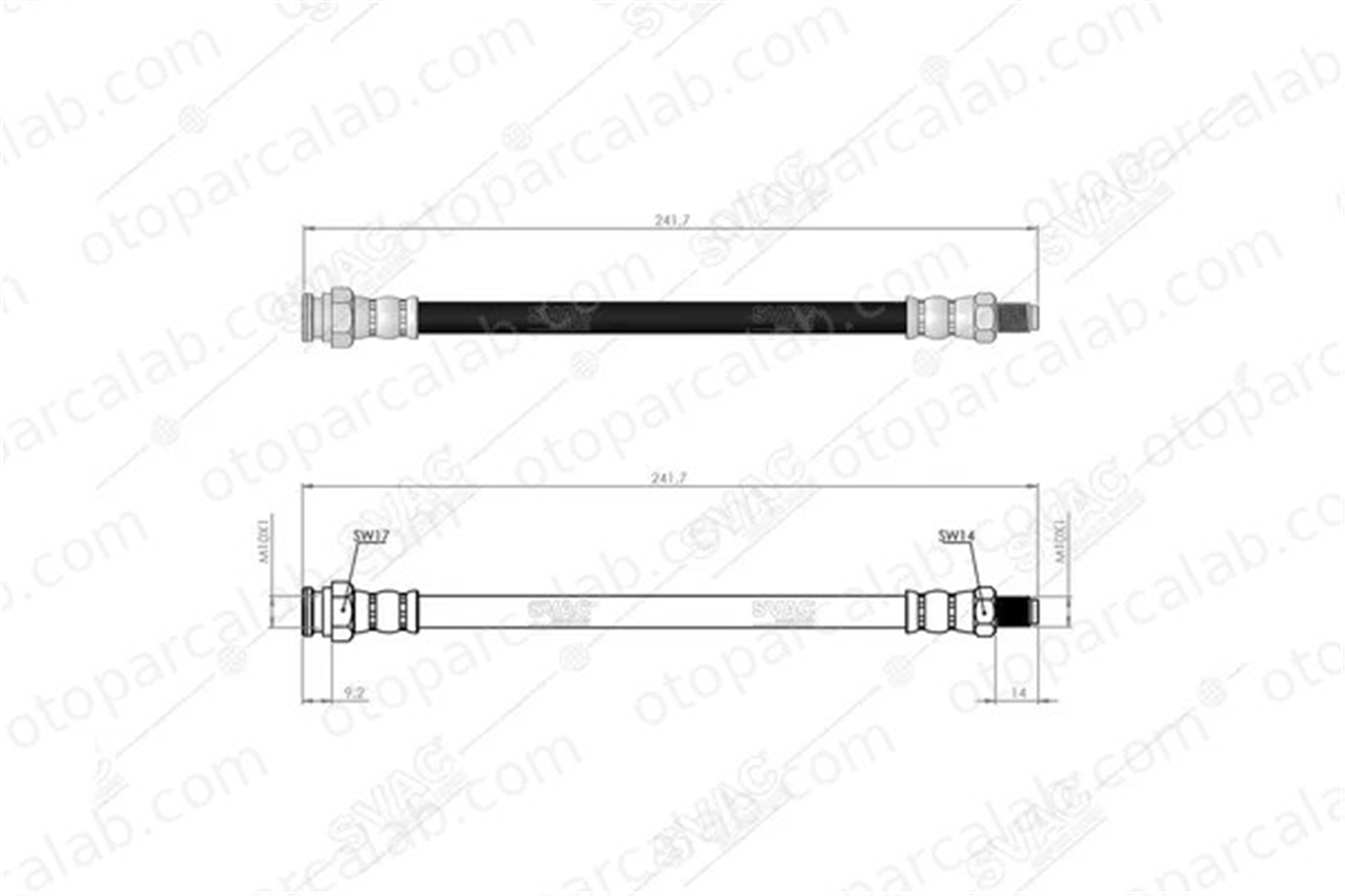 SVAC 60-0282 Fren Hortumu Arka Sağ veya Sol FIAT PALIO Weekend LANCIA YPSILON 46814034 82442878