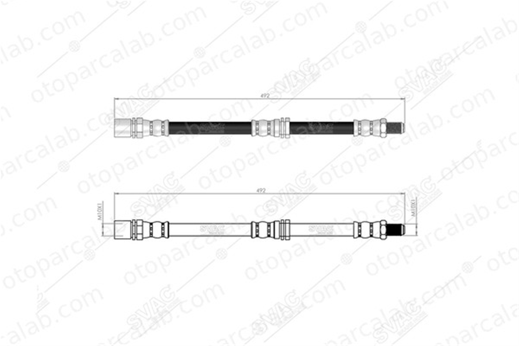 SVAC 70-0102 Fren Hortumu Arka Sağ veya Sol DAIHATSU CHARADE III APPLAUSE I Hatchback 9004922118