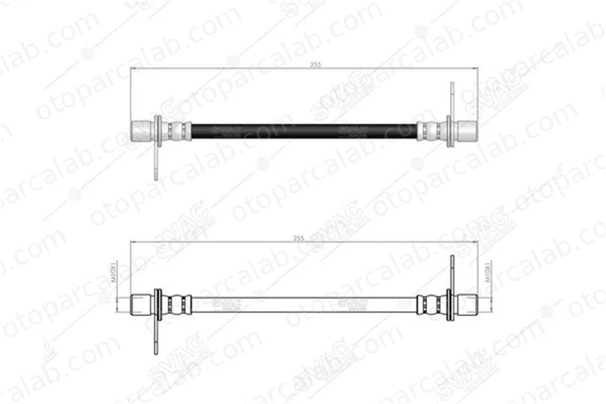 SVAC 72-0193 Fren Hortumu Arka Sol MITSUBISHI LANCER VIII Sportback ASX 4650B159 1606296380