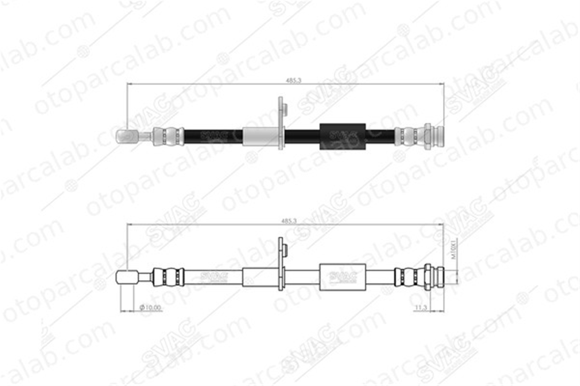 SVAC 72-0195 Fren Hortumu Ön Sağ veya Sol SMART FORFOUR MITSUBISHI COLT VI 46O5AO71 4605A071