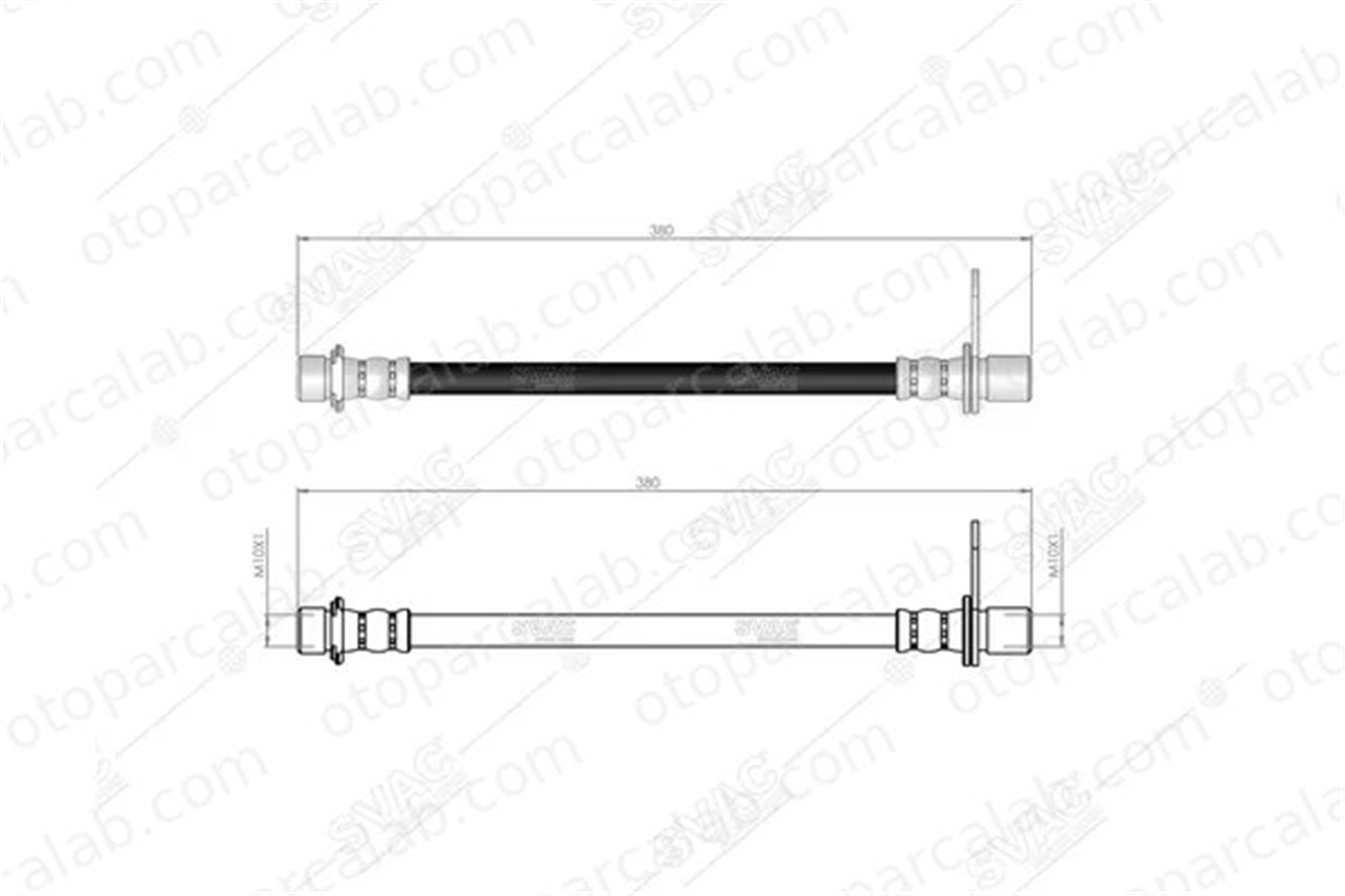 SVAC 76-0103 Fren Hortumu Arka Sol TOYOTA AVENSIS AVENSIS Liftback 9008094A66