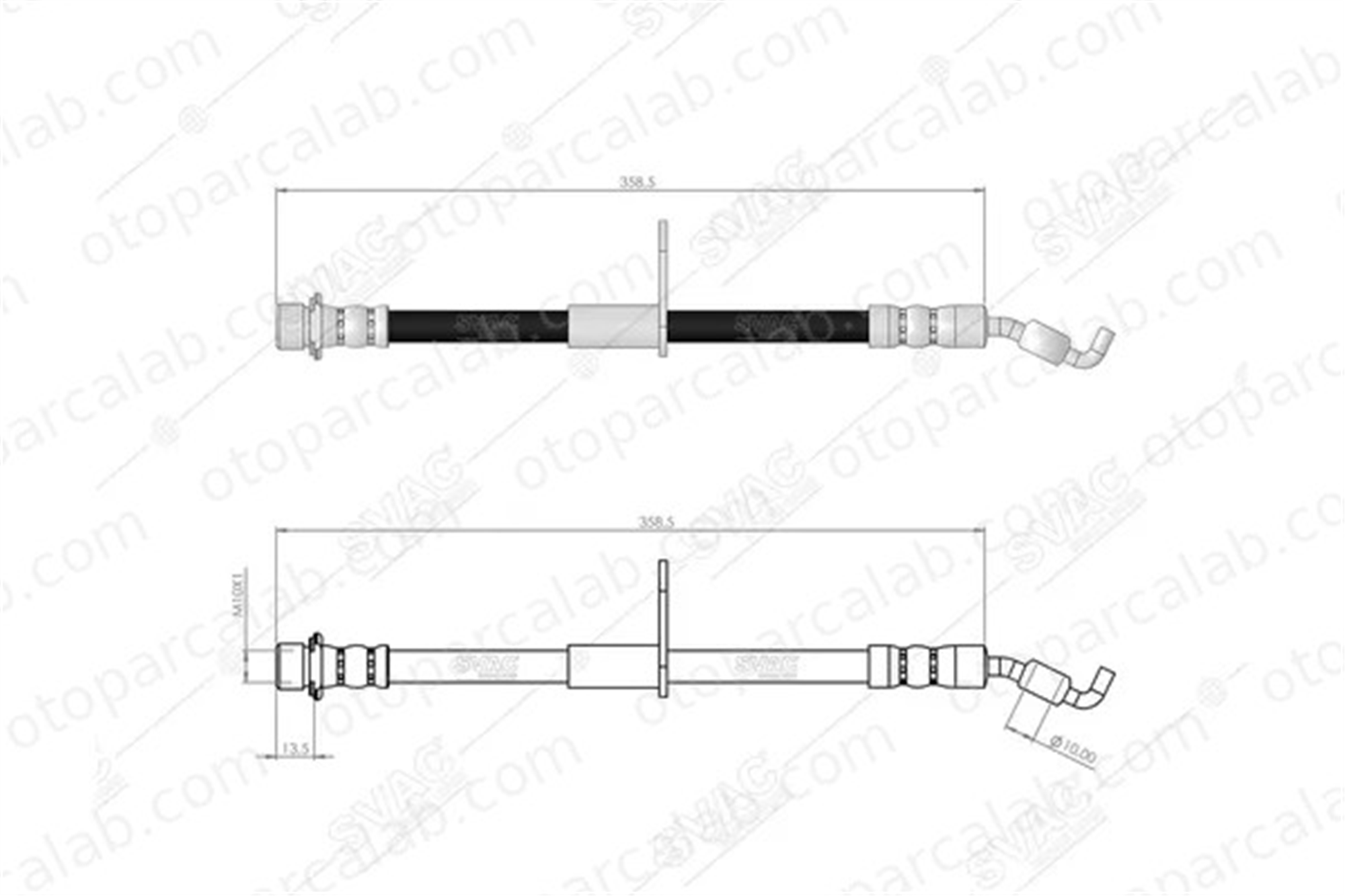 SVAC 76-0110 Fren Hortumu Arka Sağ veya Sol TOYOTA AVENSIS Sedan AVENSIS Station wagon 90947W2018