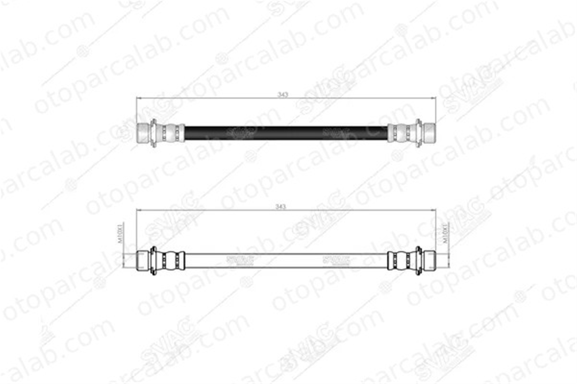 SVAC 76-0152 Fren Hortumu Ön Sağ veya Sol TOYOTA HILUX V Pick-up CARINA IV 9094702084 9094702446