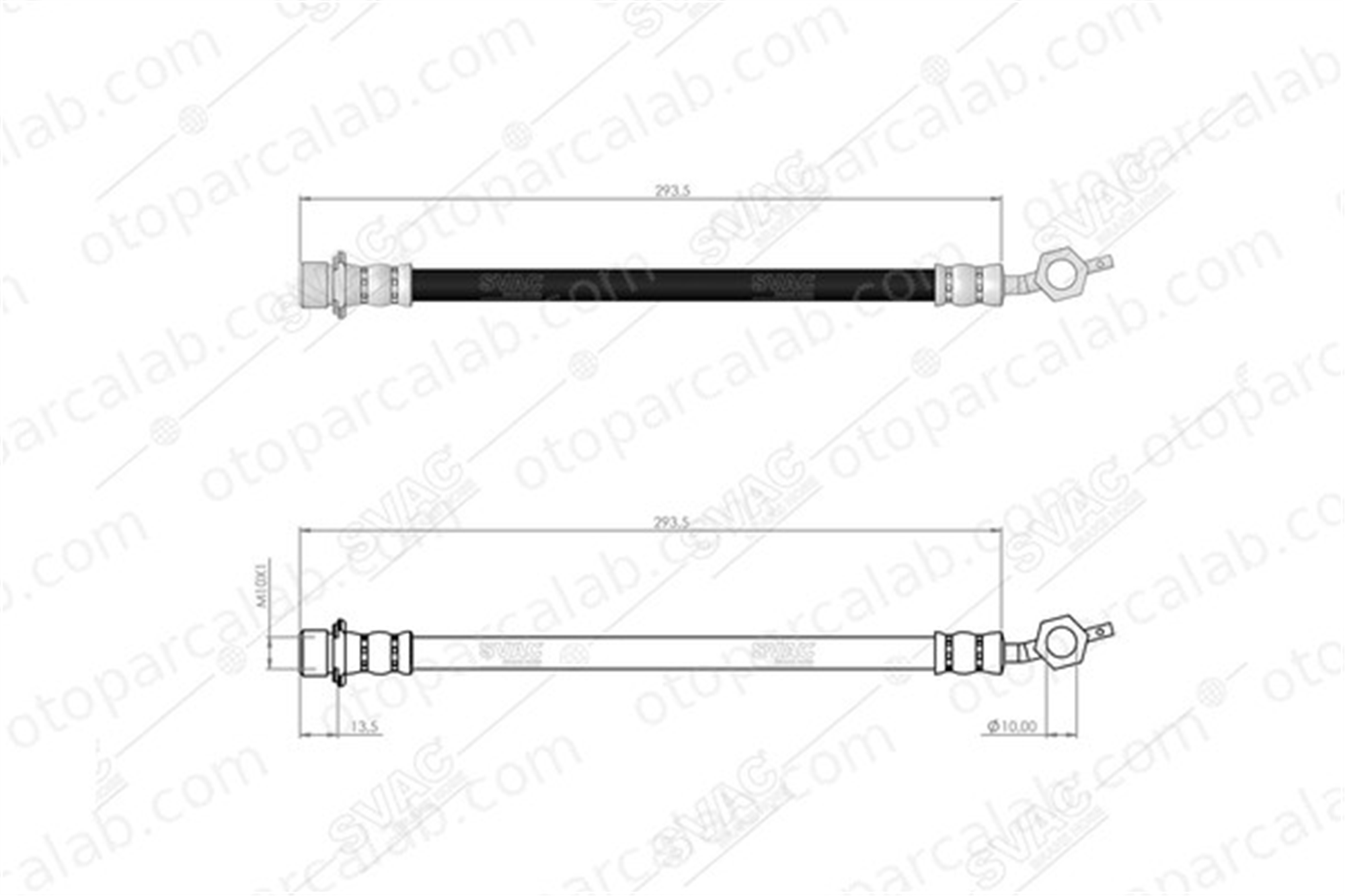 SVAC 76-0173 Fren Hortumu Arka Sağ TOYOTA RAV 4 II 9094702D02 9094702980