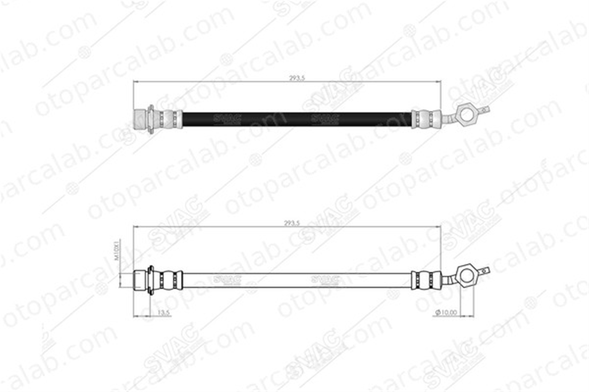 SVAC 76-0174 Fren Hortumu Arka Sol TOYOTA RAV 4 II 9094702D03 9094702981