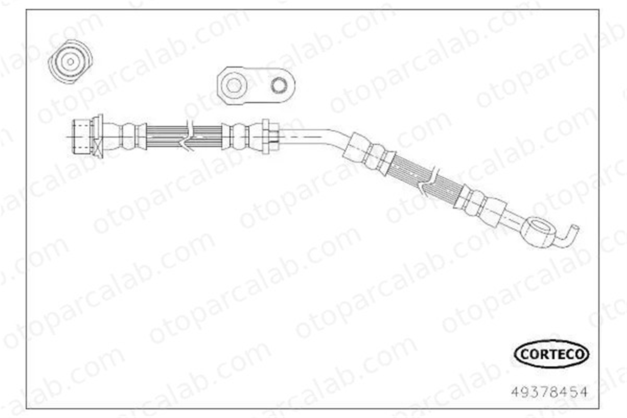 SVAC 76-0224 Fren Hortumu Ön Sağ TOYOTA YARIS 90947W2007