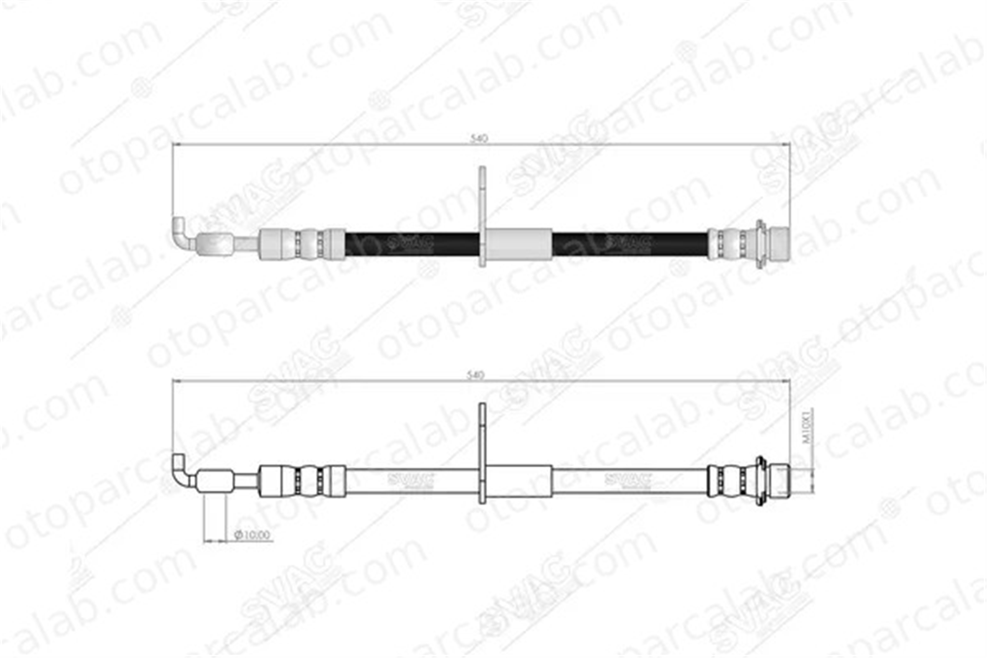 SVAC 76-0239 Fren Hortumu Arka Sağ veya Sol TOYOTA CAMRY LEXUS UX 90947W2069 9094702H70