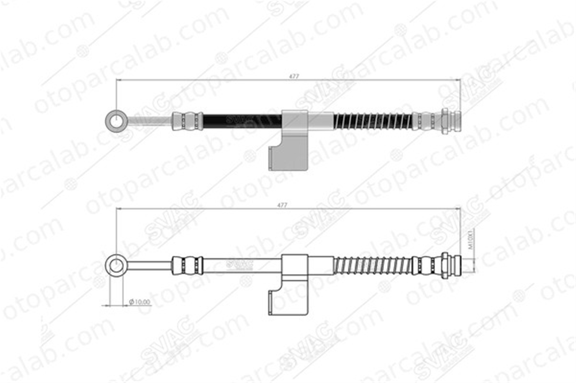 SVAC 80-0158 Fren Hortumu Ön Sağ HYUNDAI GETZ 587321C000 587321C050