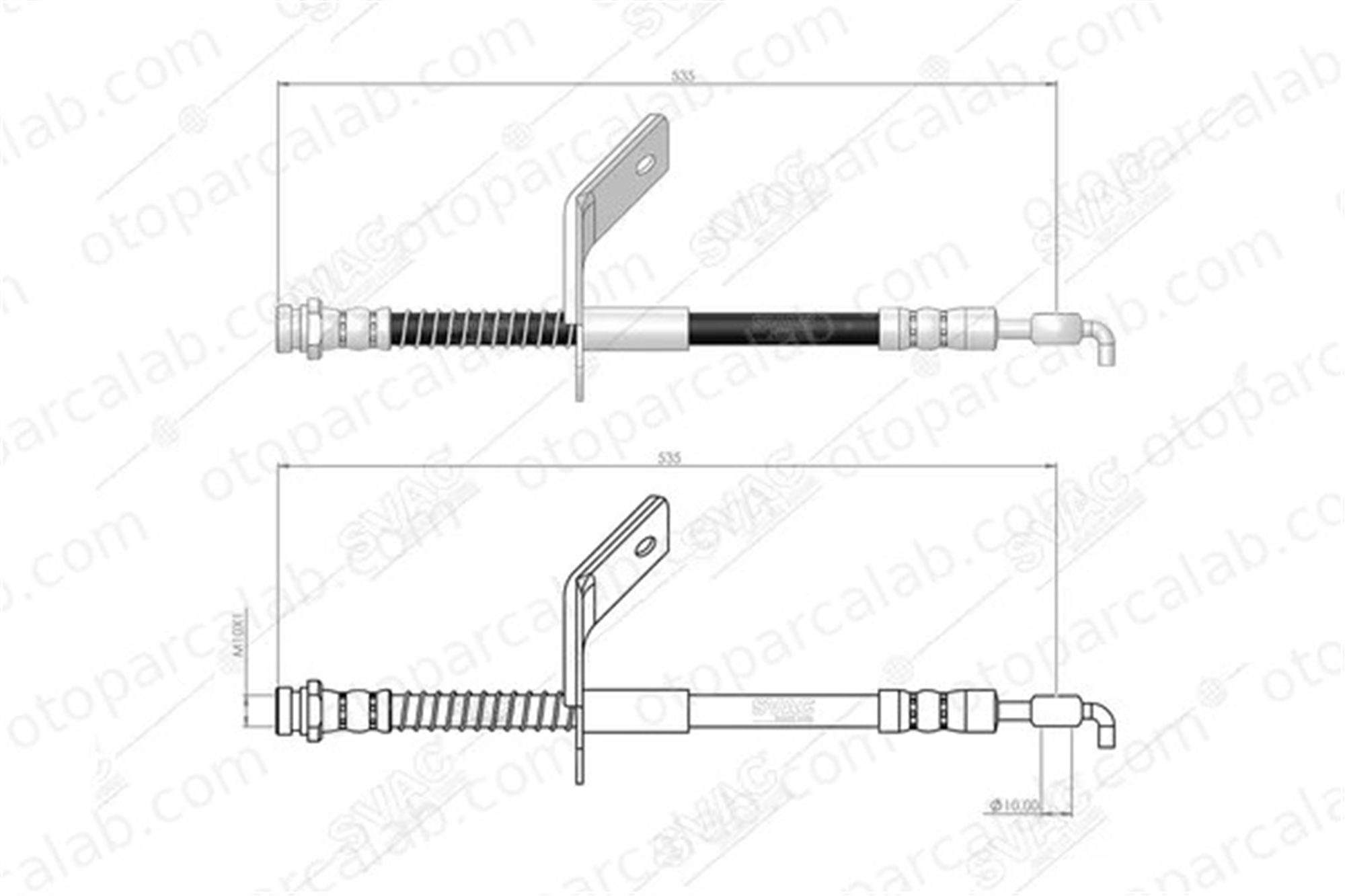 SVAC 80-0160 Fren Hortumu Ön Sağ KIA CEE'D SW PRO CEE'D 587321H000 587322L000