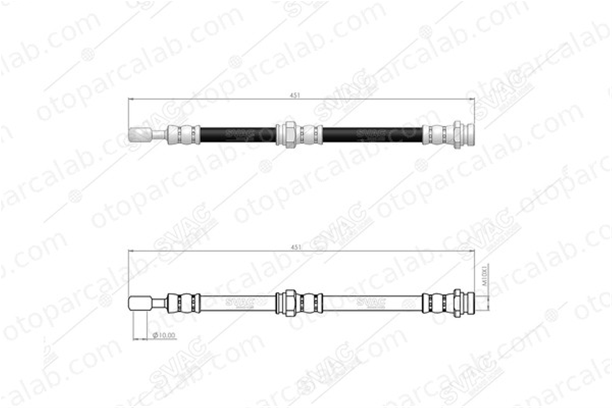 SVAC 80-0169 Fren Hortumu Ön Sağ veya Sol HYUNDAI TUCSON KIA SPORTAGE II 587322E010 587322E000