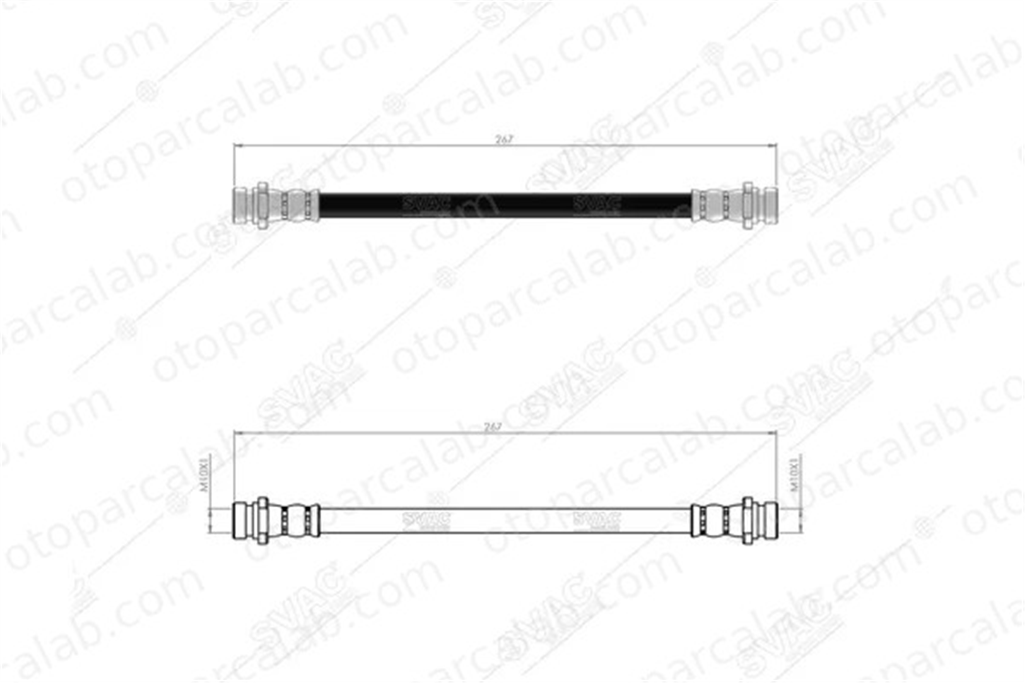 SVAC 80-0184 Fren Hortumu Arka Sağ veya Sol HYUNDAI ACCENT I ACCENT Sedan 5873722000 5873722001