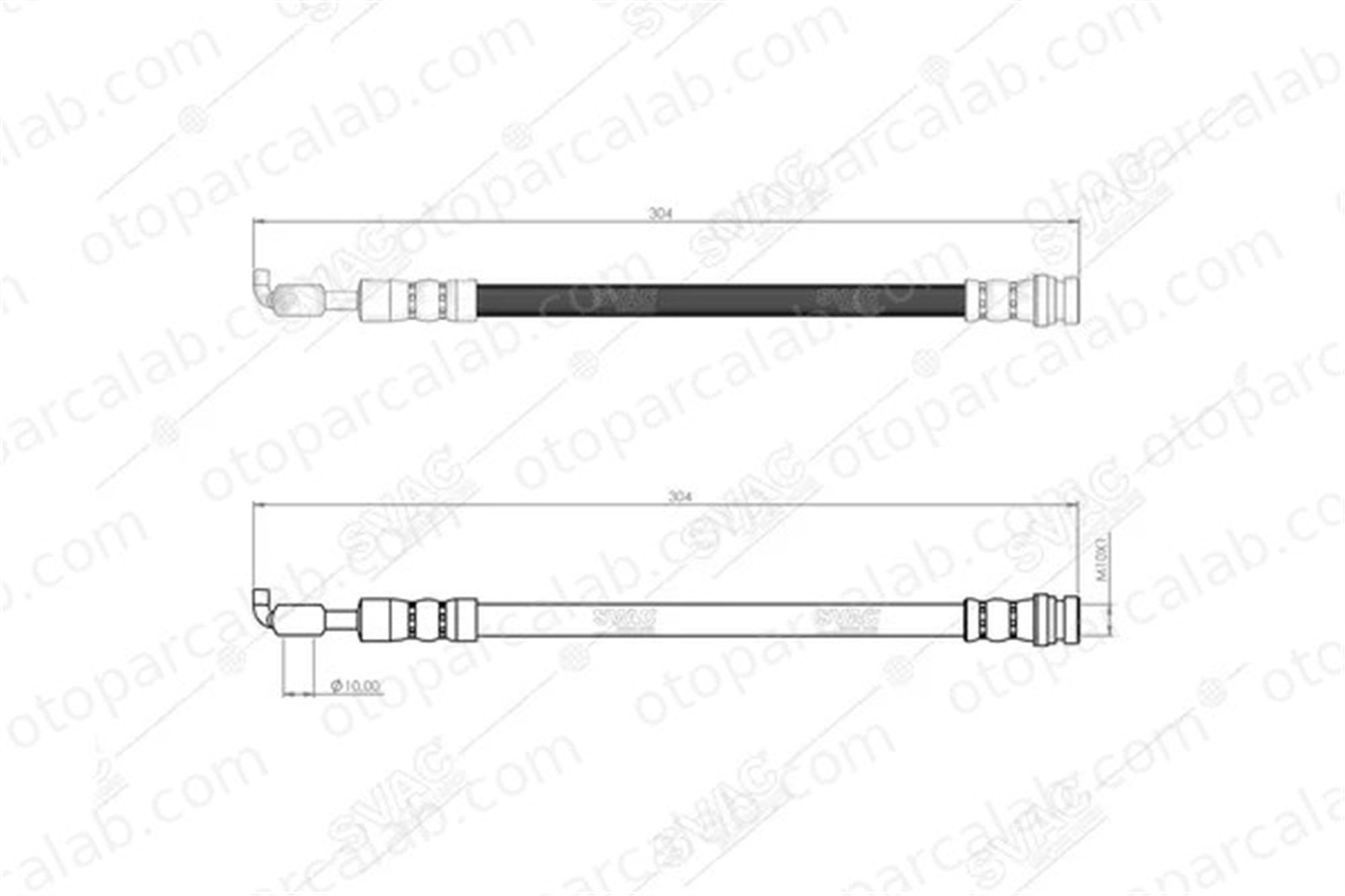 SVAC 80-0199 Fren Hortumu Arka Sağ veya Sol KIA CEE'D HYUNDAI i30 58737A6400 58738A6400