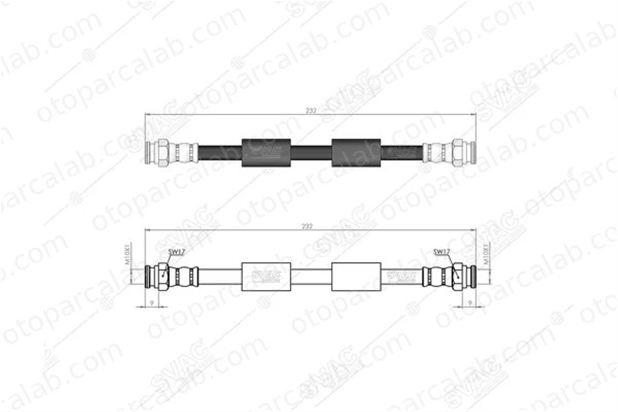 SVAC 90-0123 Fren Hortumu Arka Sağ veya Sol FIAT TIPO Hatchback TIPO Station wagon 51983975 52119842