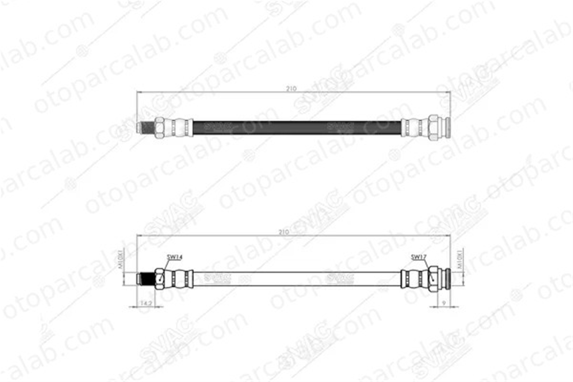 SVAC 90-0124 Fren Hortumu Arka Sağ veya Sol FIAT TIPO Hatchback TIPO Station wagon 51983980 52160968