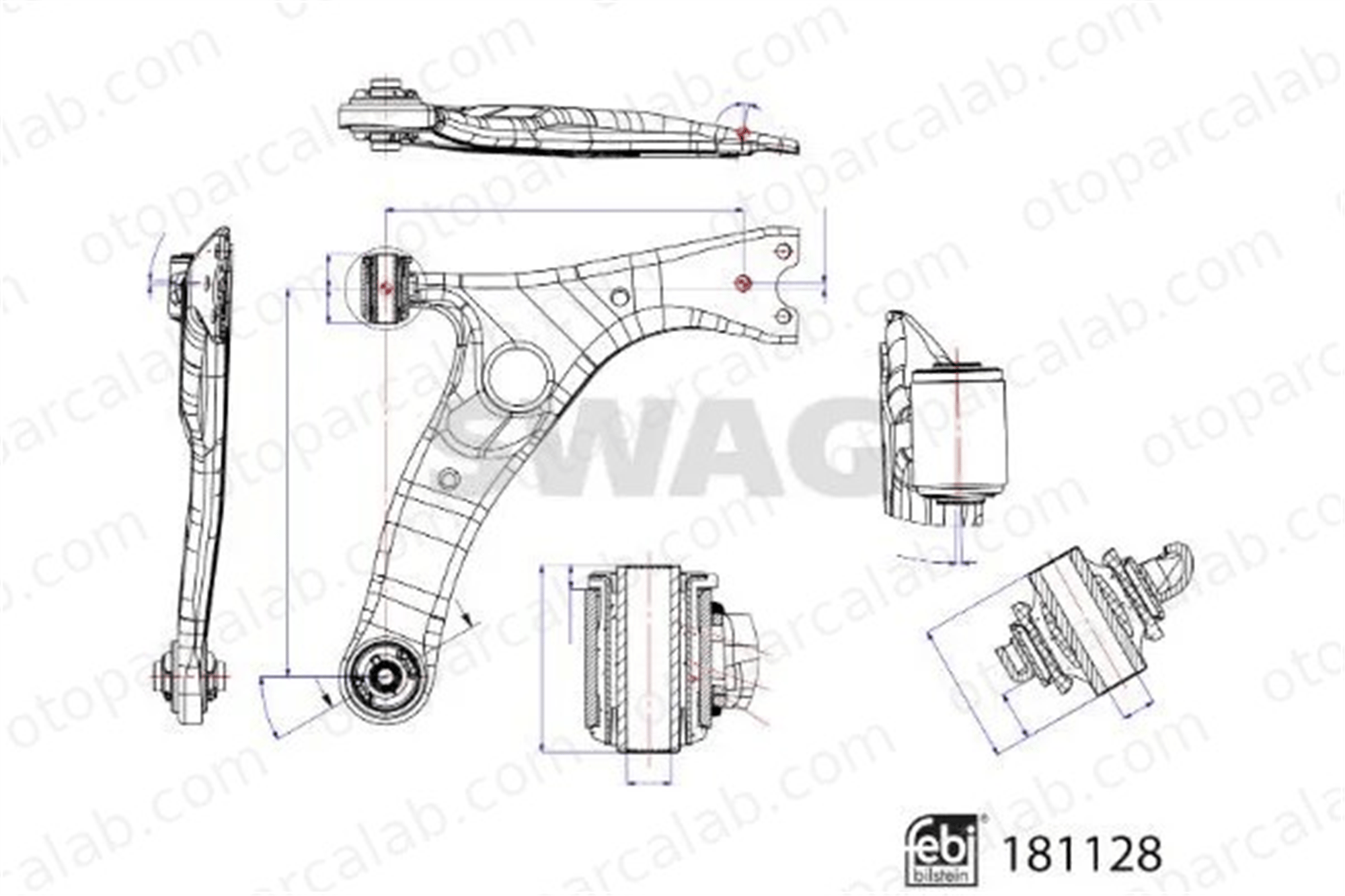 SWAG 33 10 8129 Salıncak Ön Alt Sağ TOYOTA RAV 4 II 4806842040 4806842040S1