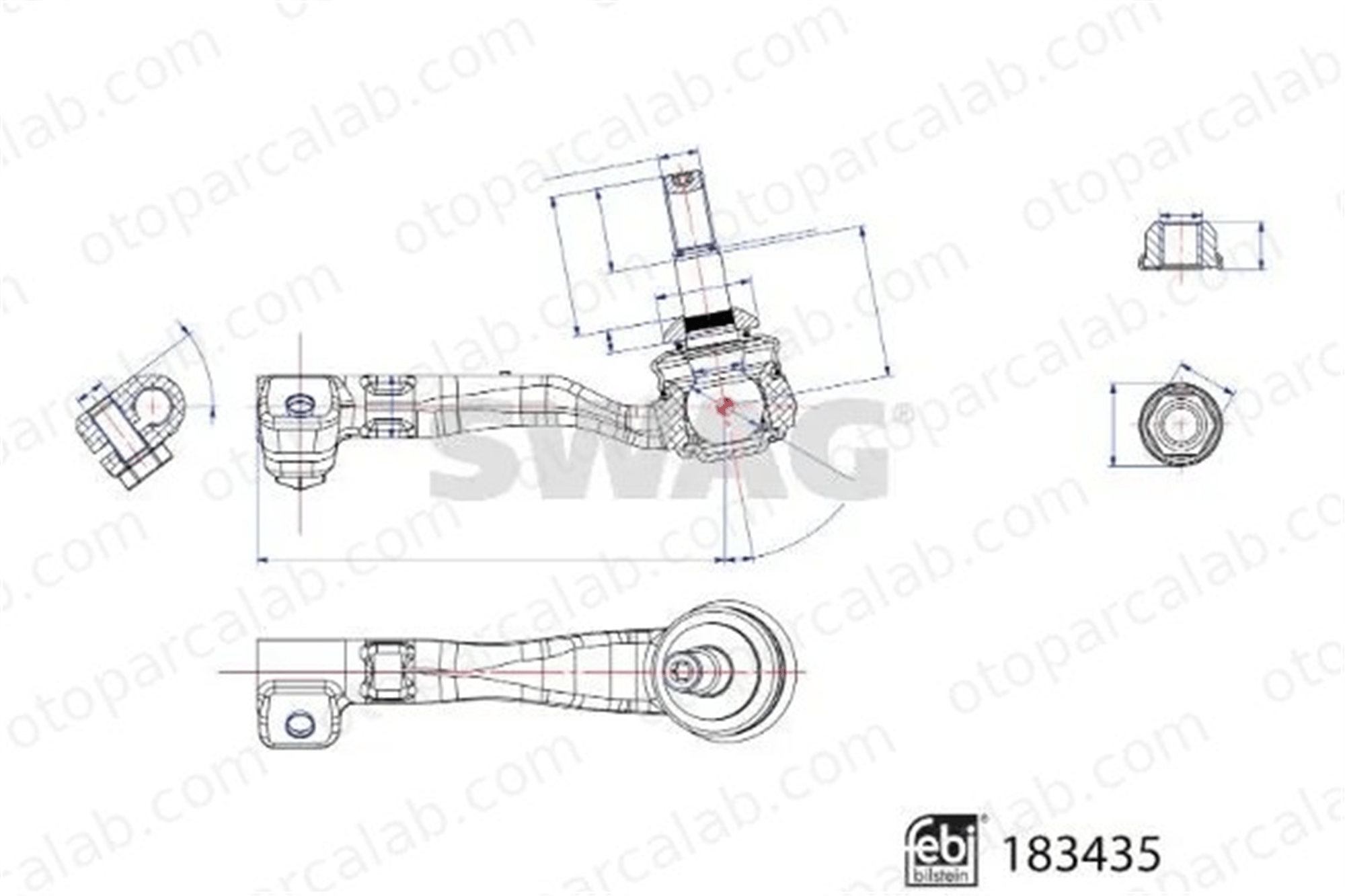 SWAG 33 10 8964 Rot Başı Sağ BMW X3 X4 33108964 32104A019D0