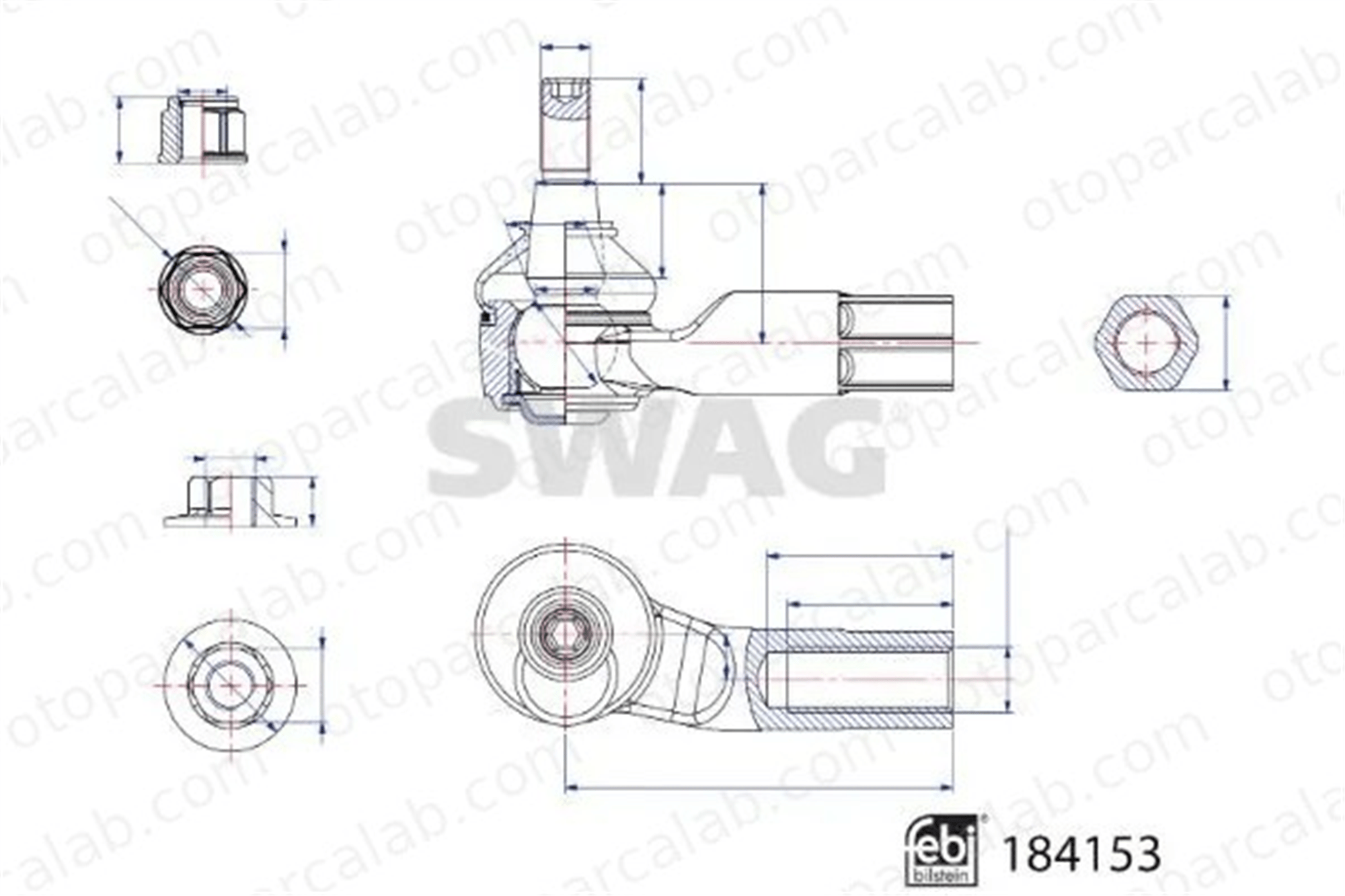 SWAG 33 10 9285 Rot Başı Sol SKODA OCTAVIA IV Combi VW GOLF VIII 33109285 5WA423811B