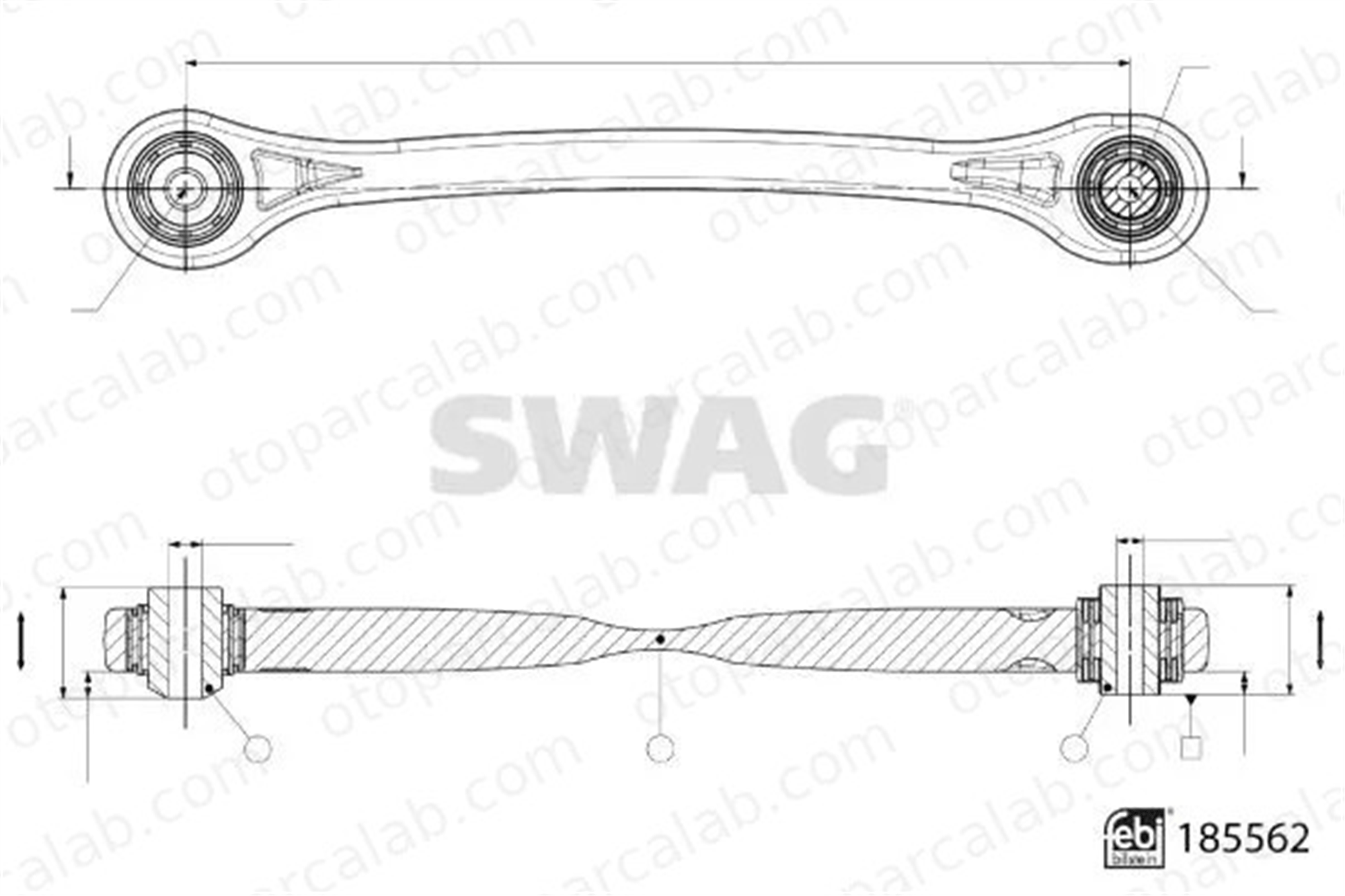 SWAG 33 10 9973 Denge Kolu Arka Sağ veya Sol AUDI A6 C8 A7 Sportback 4M0505292F