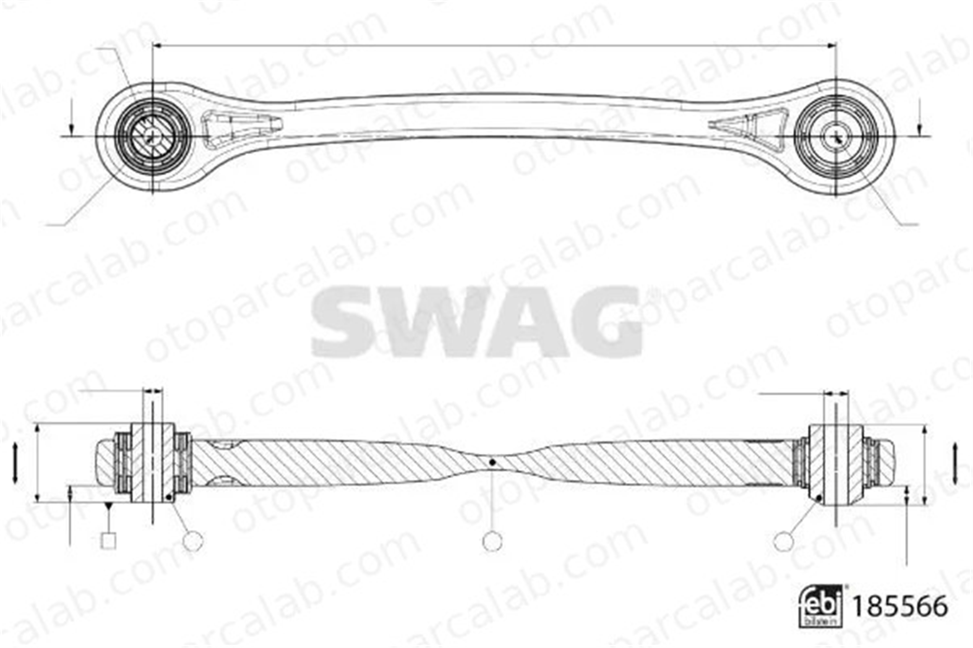 SWAG 33 10 9977 Denge Kolu Arka Sağ veya Sol AUDI A6 C8 A7 Sportback 4M0505291F