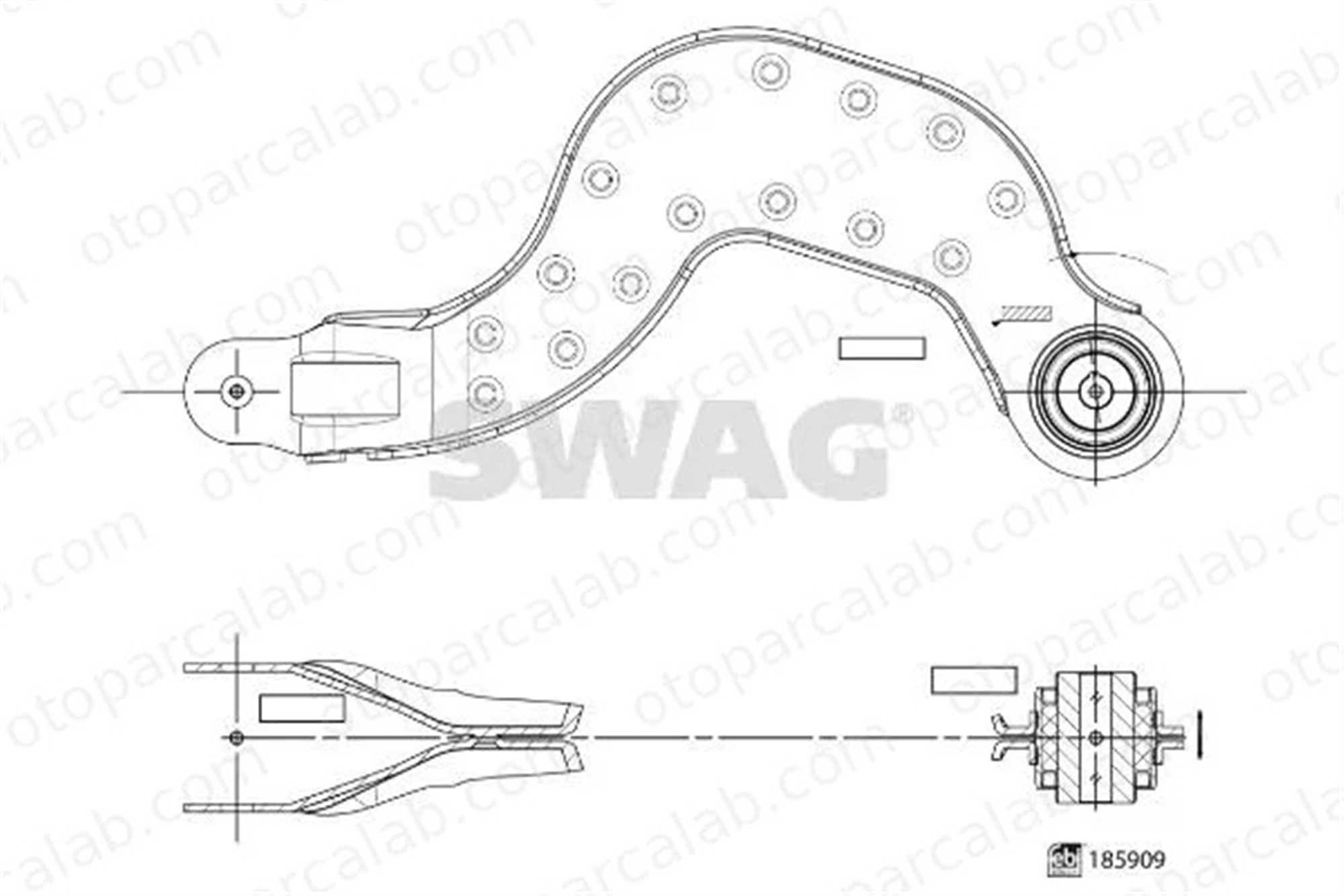 SWAG 33 11 0150 Salıncak Arka Üst Sağ veya Sol MERCEDES-BENZ B-SERISI Sports Tourer CLA 2473501700 A2473501700