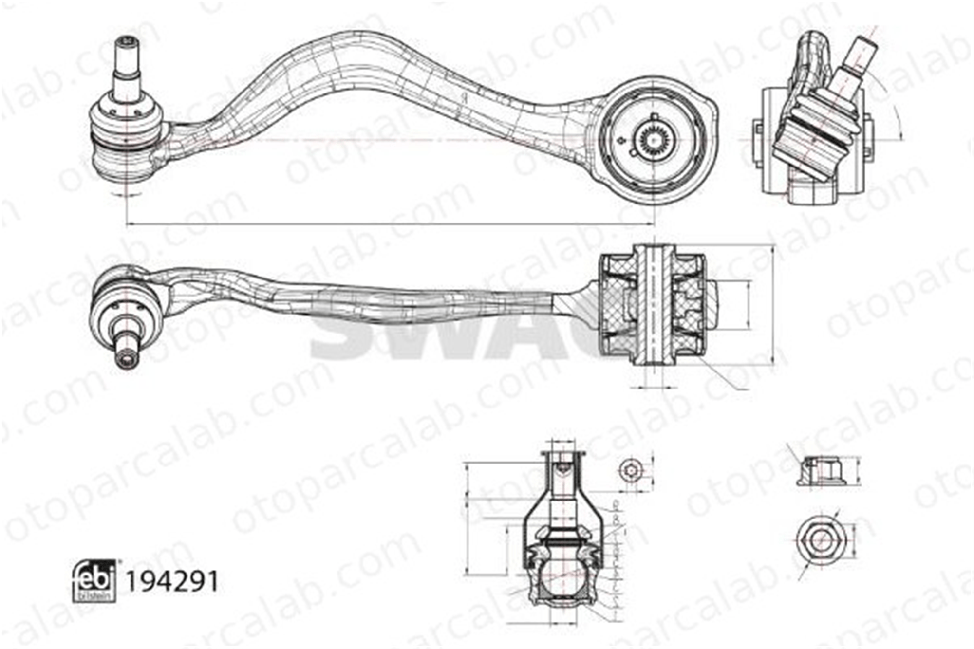 SWAG 33 11 1564 Salıncak Ön Alt Sol BMW X3 X4 31106870977 31106890903