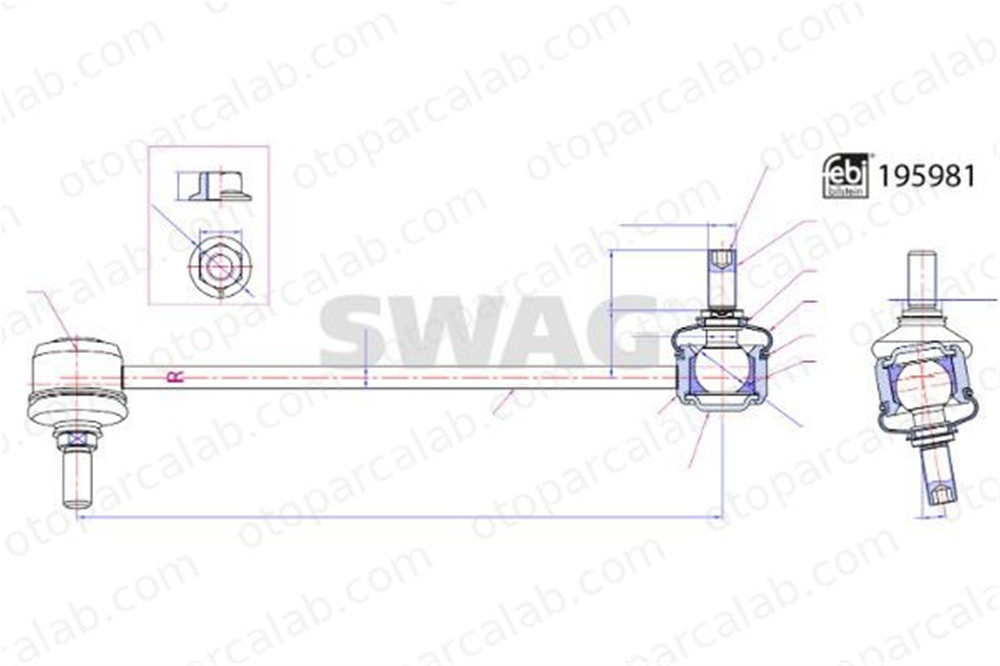 SWAG 33 11 1936 Viraj Demir Askı Rotu Ön Sağ HYUNDAI i10 III 54831K7100