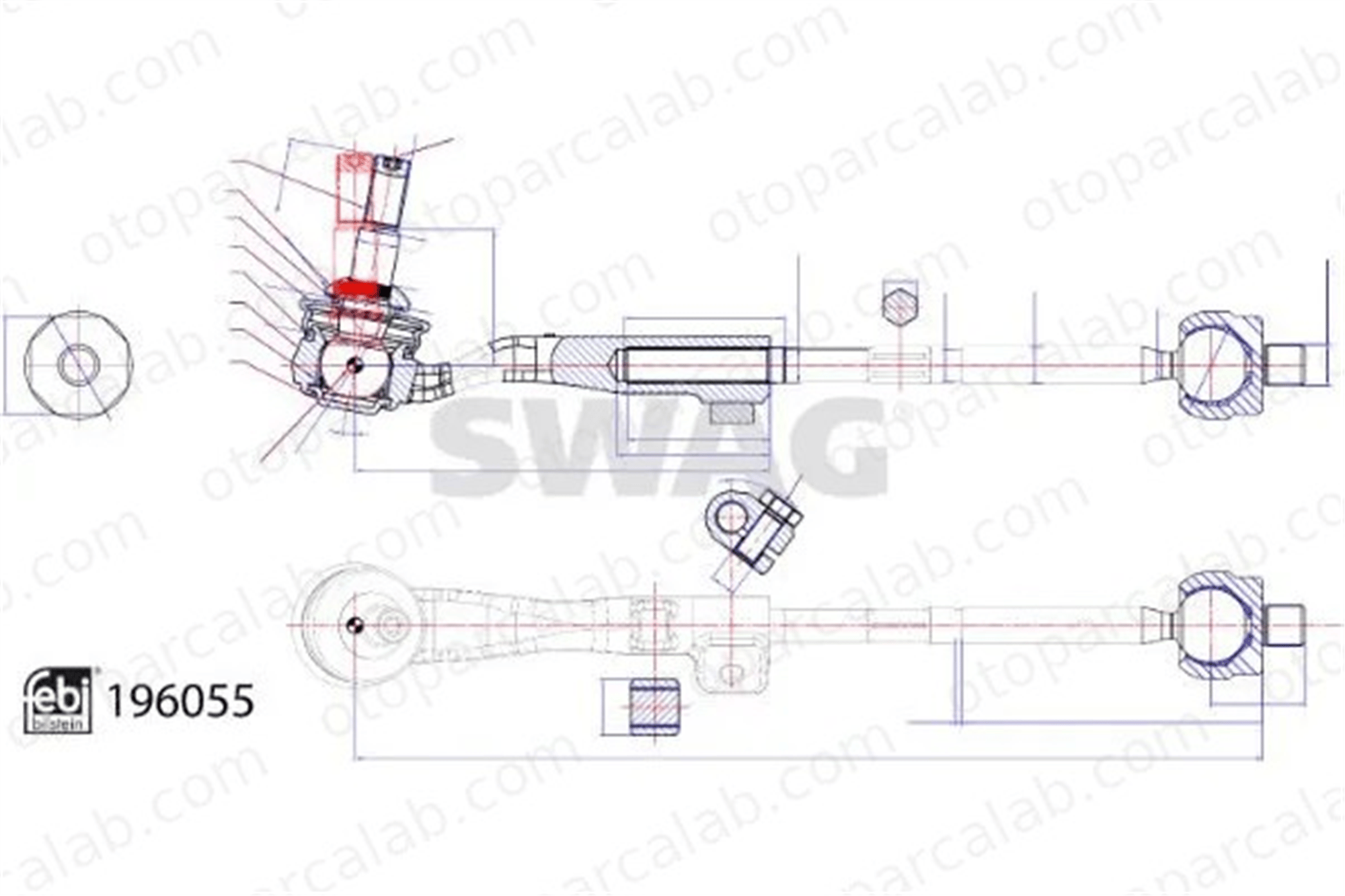 SWAG 33 11 1962 Rot Mili Sol BMW X3 X4 32104A01665 32106871884
