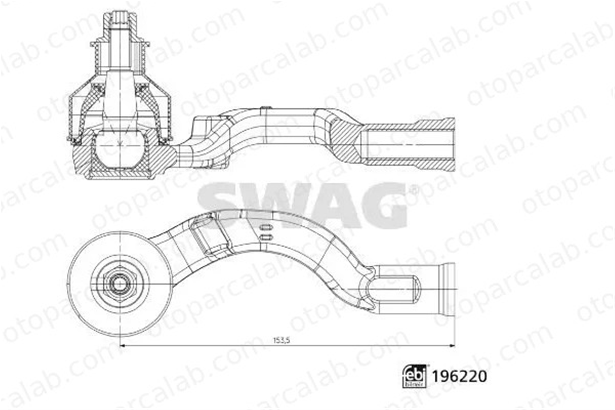 SWAG 33 11 2065 Rot Başı Sol CITROËN C4 X C4 III 33112065 1680446480