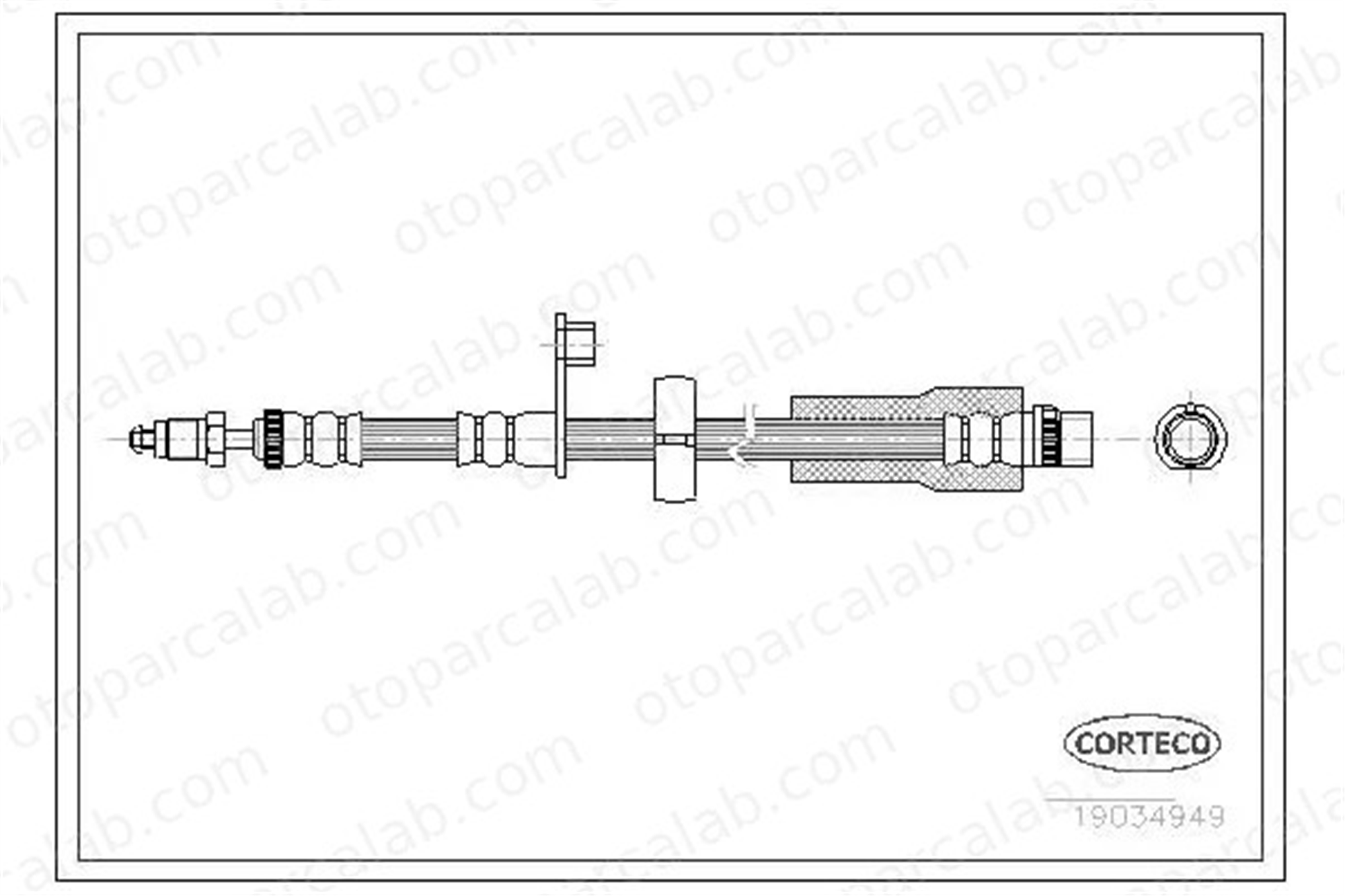 SWAPP 40109 Fren Hortumu Ön Sağ veya Sol PEUGEOT 208 I CITROËN DS3 4806G1
