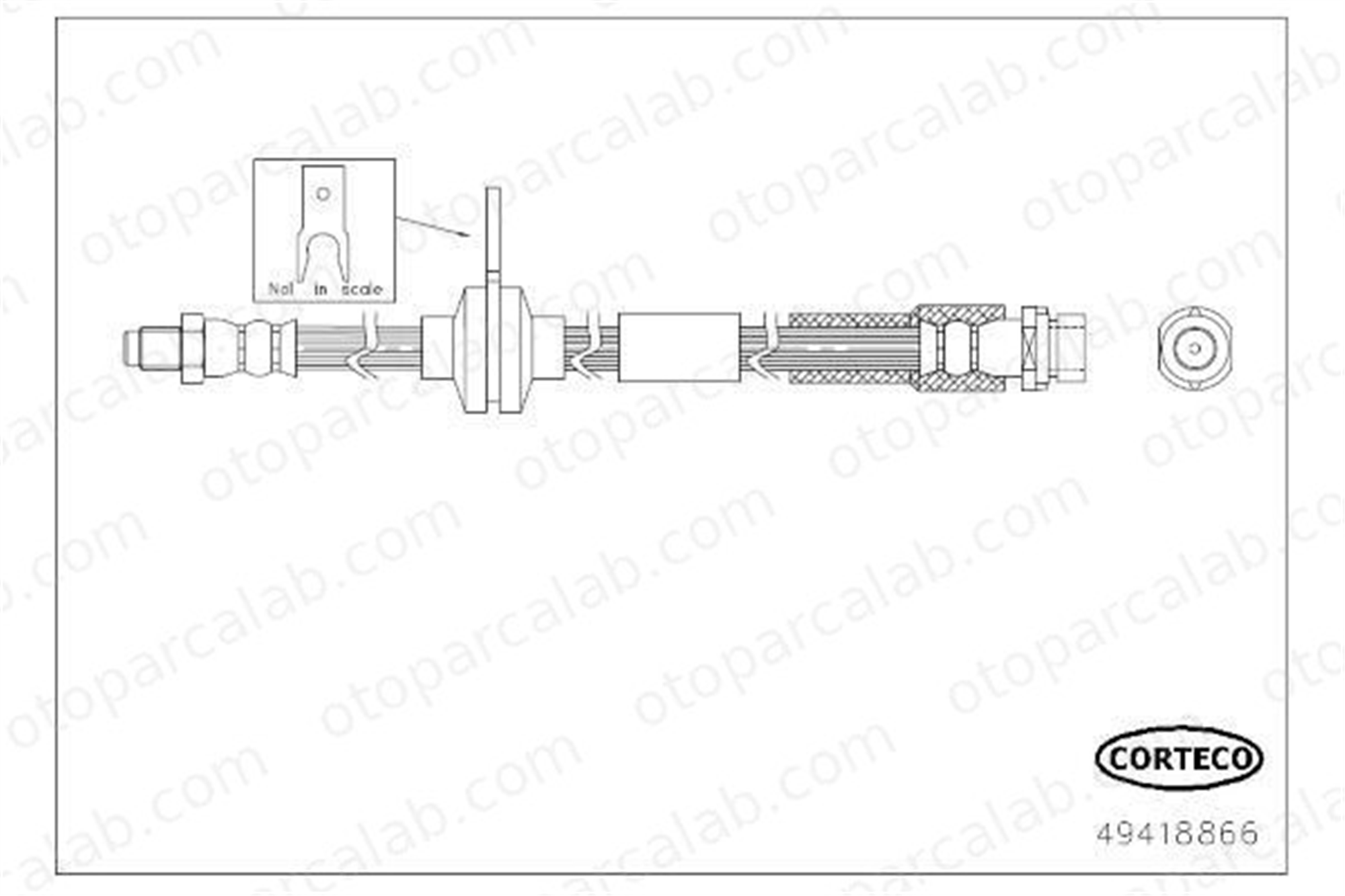 SWAPP 40824 Fren Hortumu Arka Sağ veya Sol FORD FOCUS III Turnier 1702987 BV612C338BB