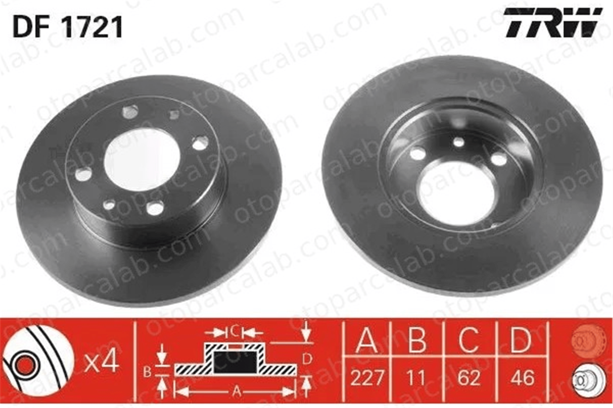 SWAPP 43262 Fren Disk Ayna Ön Sağ ve Sol FIAT UNO PANDA 984377102 4208311