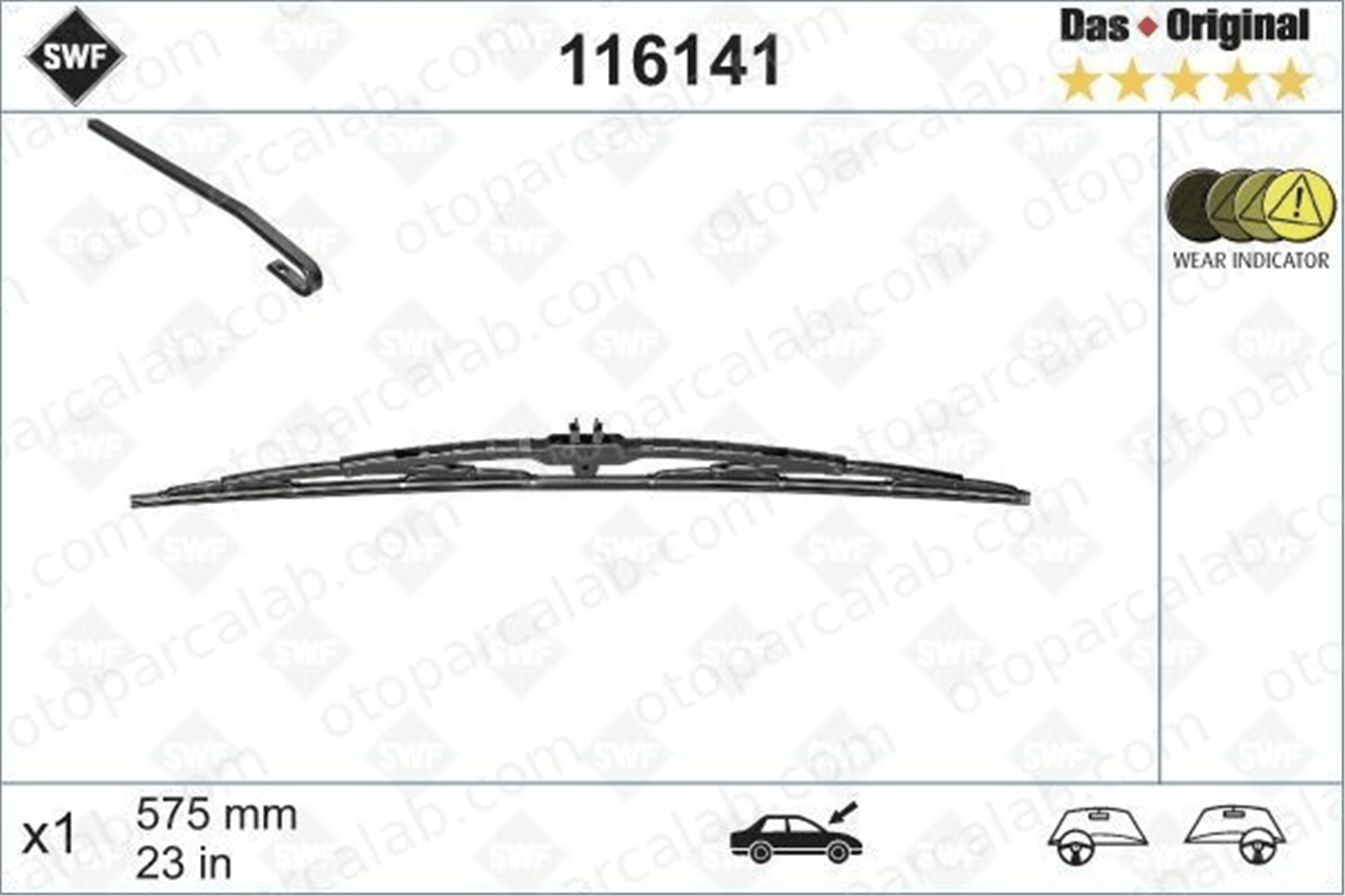SWF 116141 Silecek Süpürgesi Ön 575 mm - 23 inç FIAT MAREA BRAVO I 116141