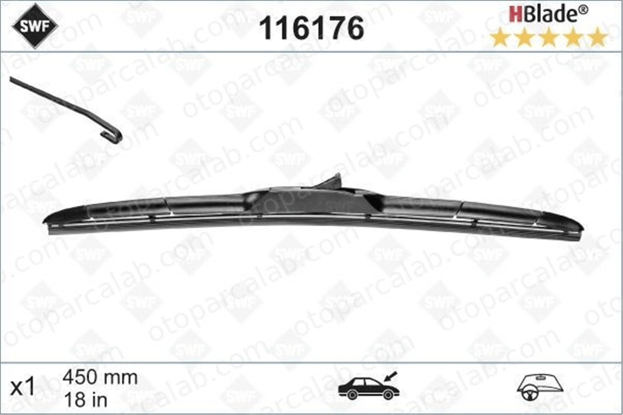 SWF 116176 Silecek Süpürgesi Ön 450 mm - 18 inç OPEL INSIGNIA A INSIGNIA A Sports Tourer 1272337 A4708240200