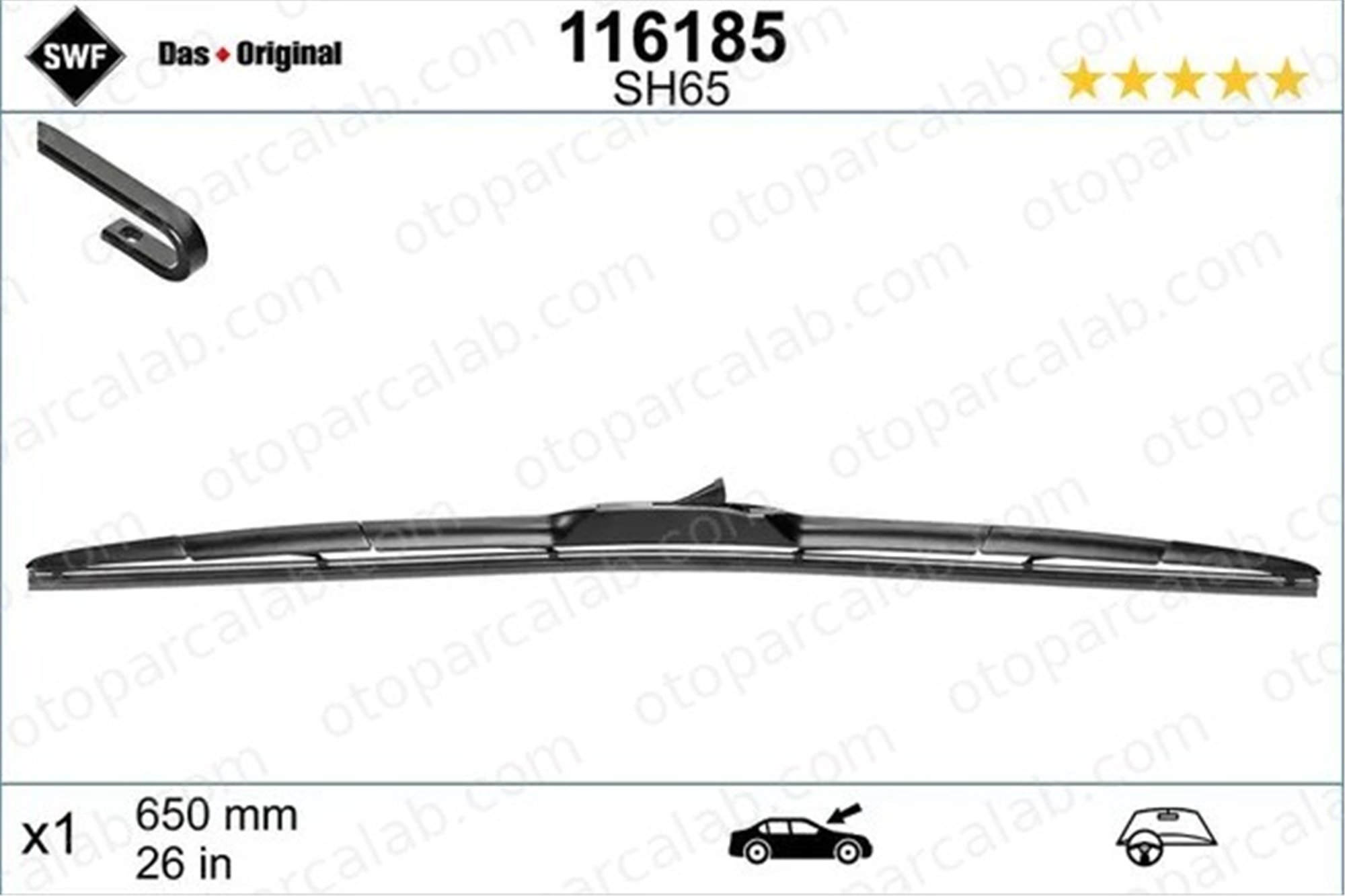 SWF 116185 Silecek Süpürgesi Ön 650 mm - 26 inç HYUNDAI i30 i30 Station wagon 983501G000 76620TF0G01
