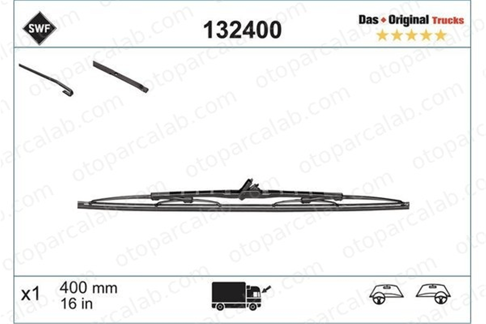 SWF 132400 Silecek Süpürgesi Ön 400 mm - 16 inç VOLVO N12 N10 8205345 A0008205345