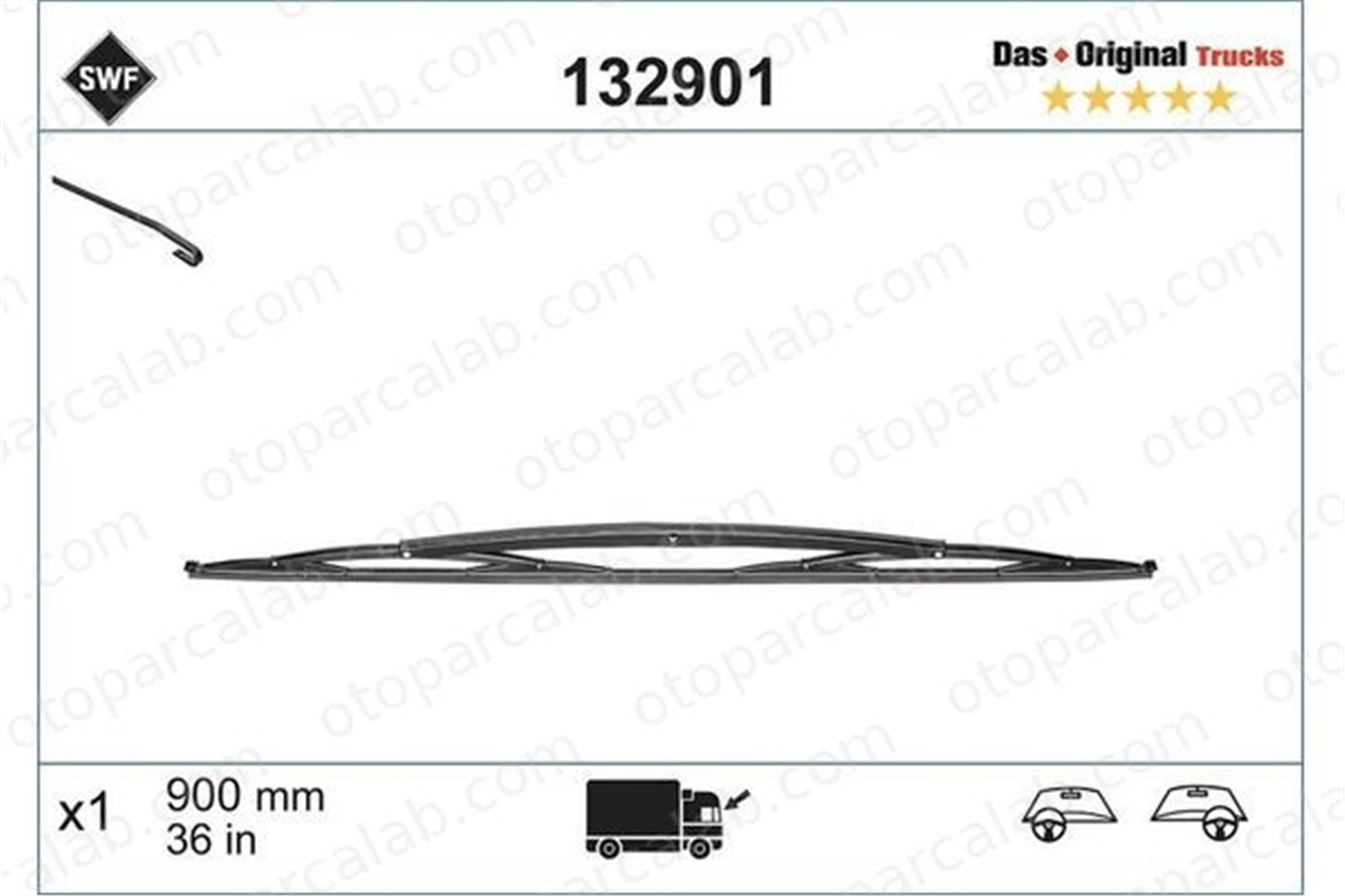 SWF 132901 Silecek Süpürgesi Ön Universal Tip 900 mm - 35 inç MAN LION´S CITY NL 81264400060 18200745