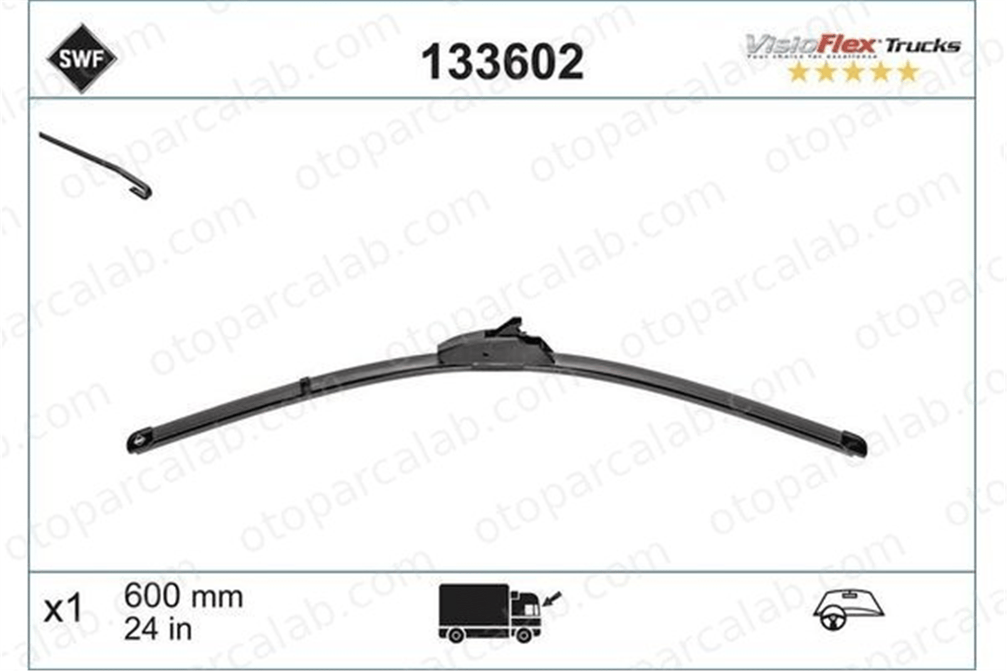 SWF 133602 Silecek Süpürgesi Ön Universal Tip 600 mm - 24 inç MAN E2000