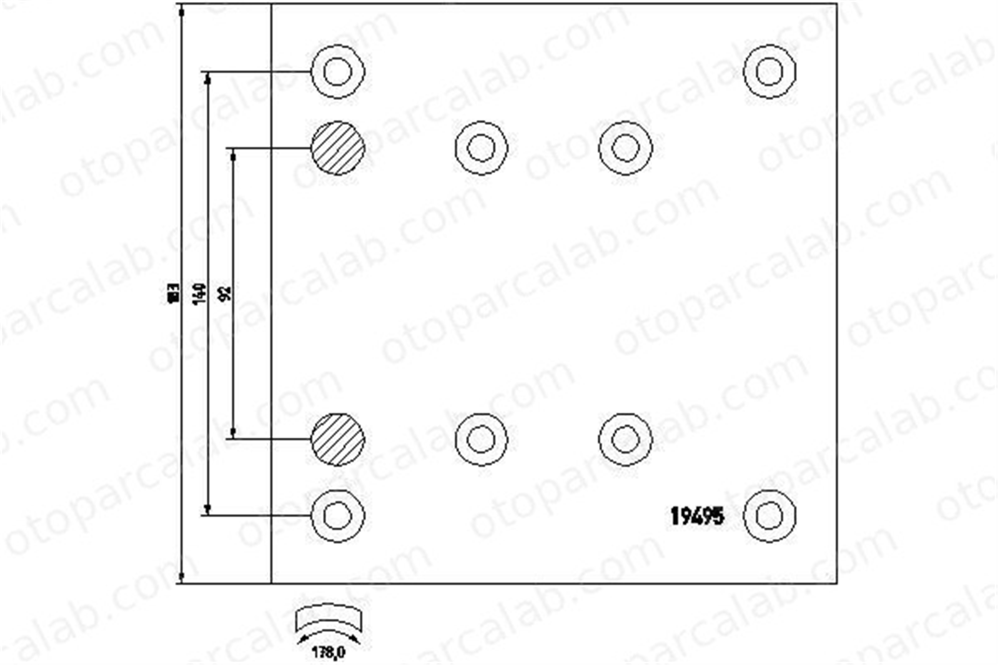 TEXTAR 1949502 Fren Disk Balata Ön MAN F90 MERCEDES-BENZ AROCS A6174231111 81502200551