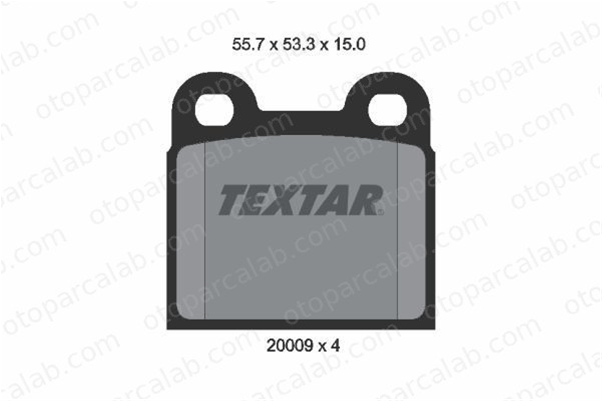 TEXTAR 2000906 Fren Disk Balata Arka ALFA ROMEO SPIDER SAAB 900 I 1605047 60712608