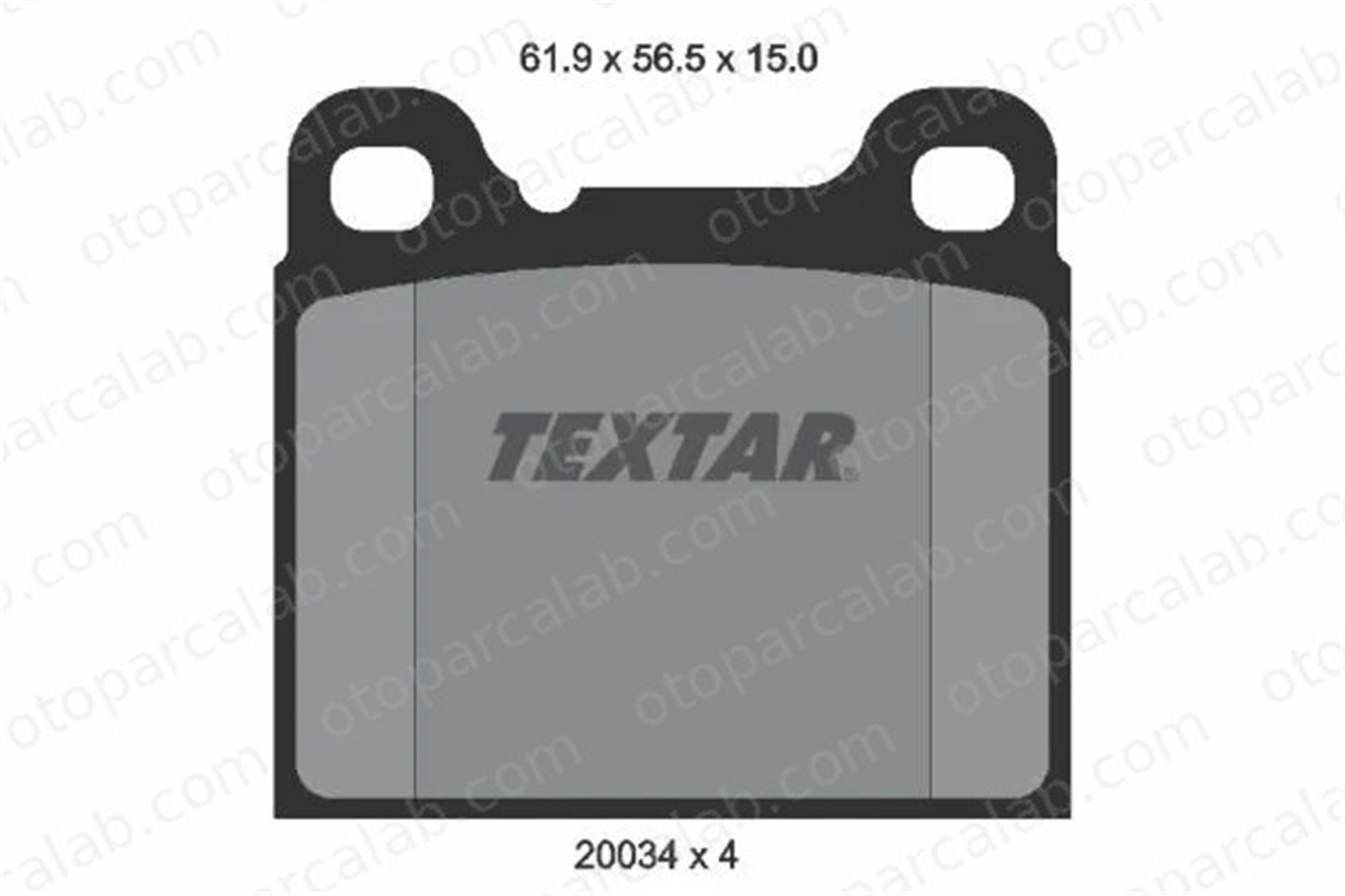 TEXTAR 2003402 Fren Disk Balata Arka ALFA ROMEO ALFETTA GT 2003402 60711959
