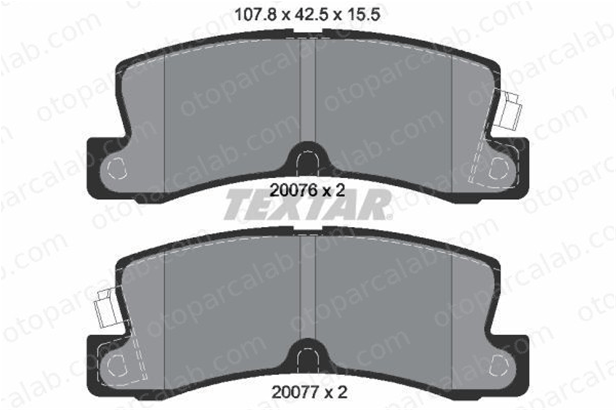 TEXTAR 2007601 Fren Disk Balata Ön TOYOTA COROLLA Compact COROLLA Liftback 2007601 AY060TY001