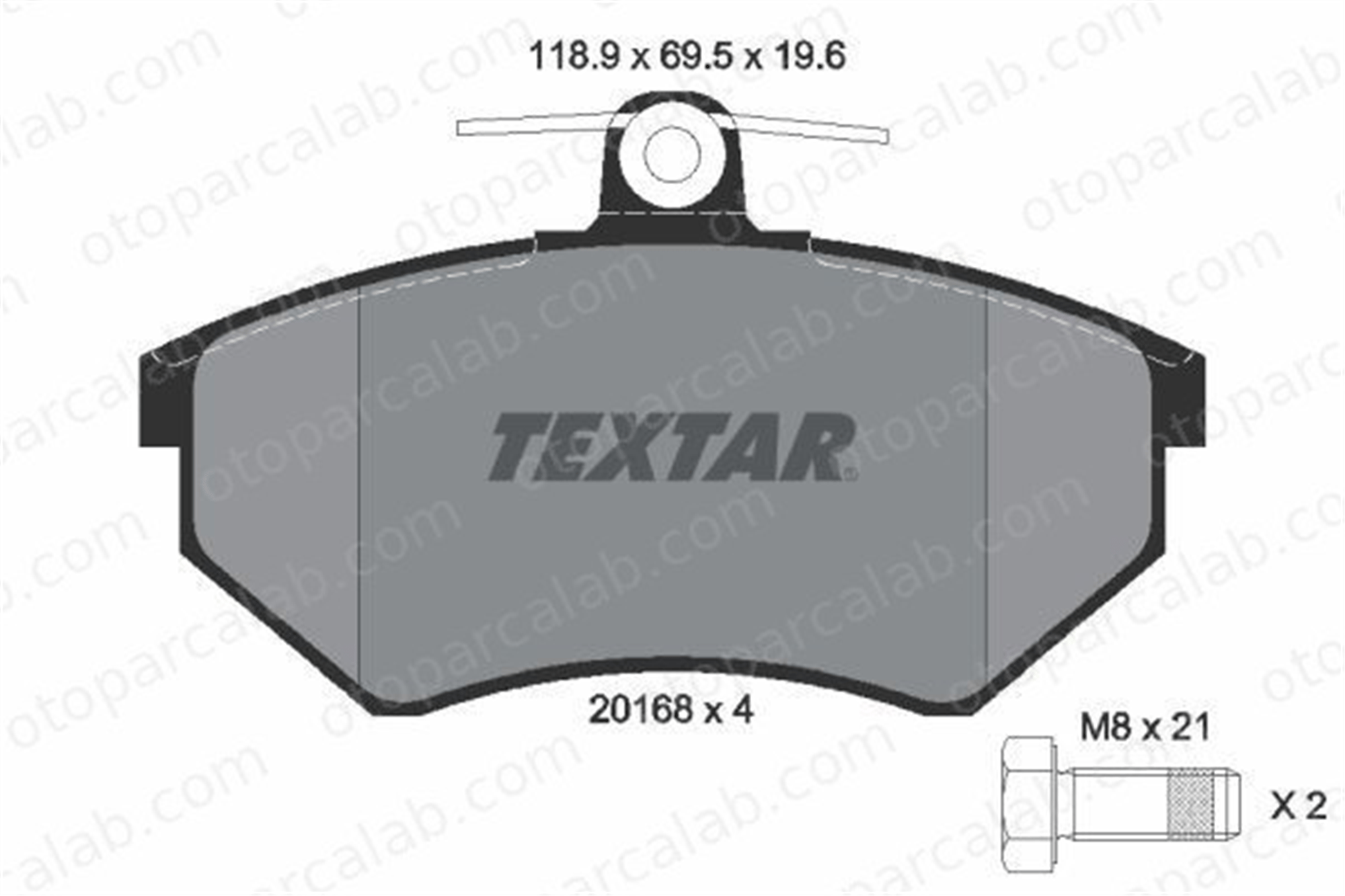 TEXTAR 2016804 Fren Disk Balata Ön VW PASSAT B3/B4 PASSAT B3/B4 Variant 357698151B 8A0698151B