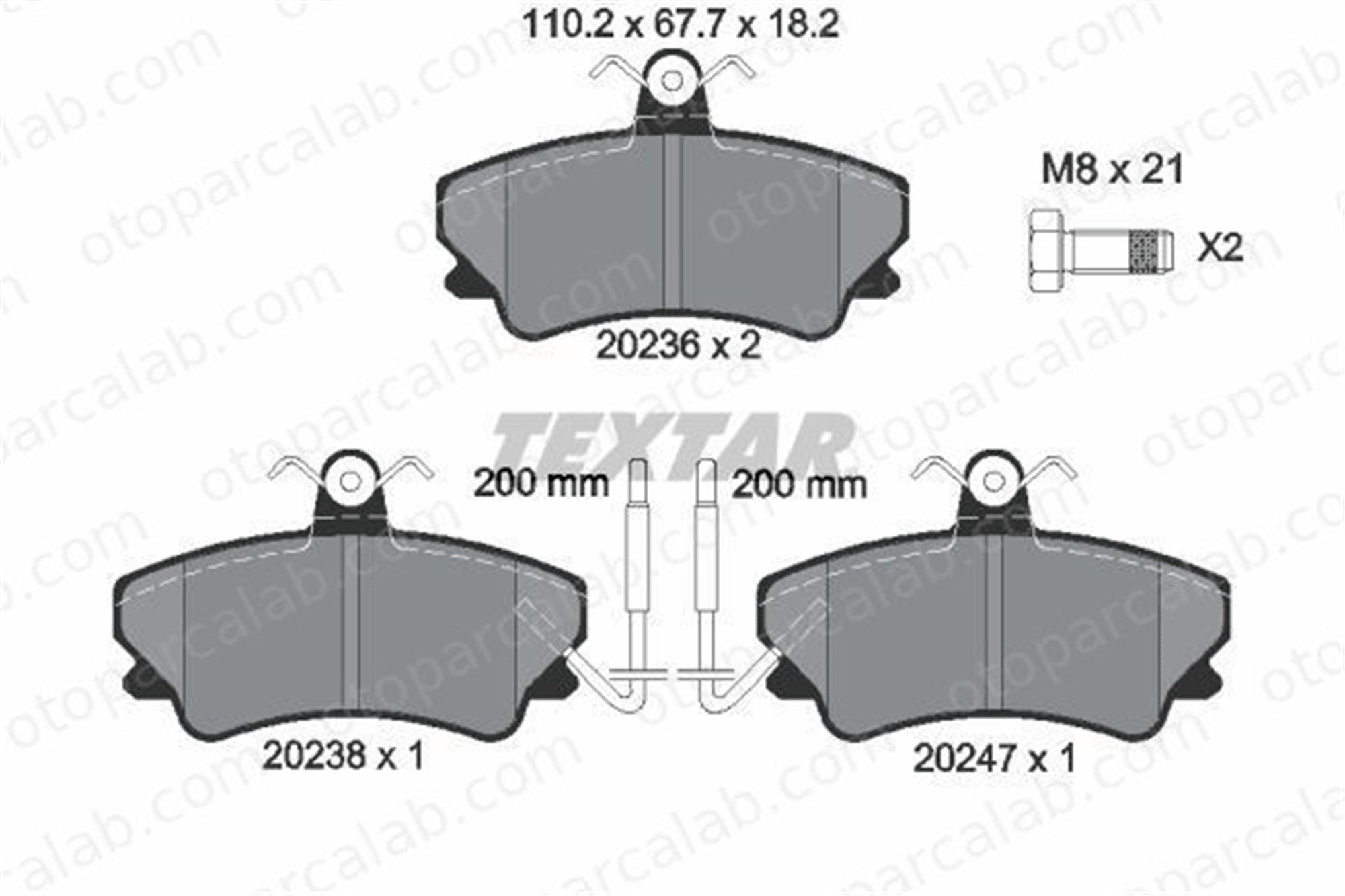 TEXTAR 2023602 Fren Disk Balata Ön RENAULT ESPACE II ESPACE II VAN 2023602 6025170170
