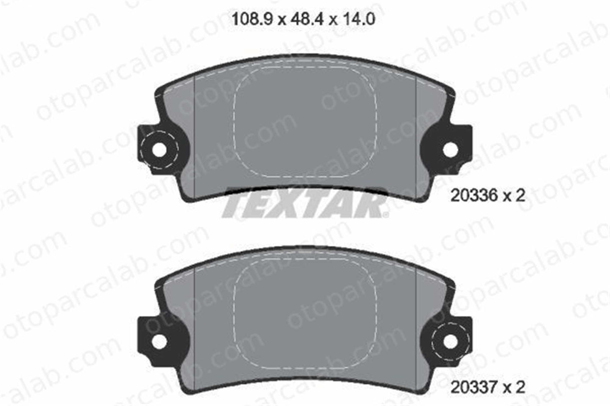 TEXTAR 2033602 Fren Disk Balata Ön RENAULT 21 Sedan 25 2033602 7701602289