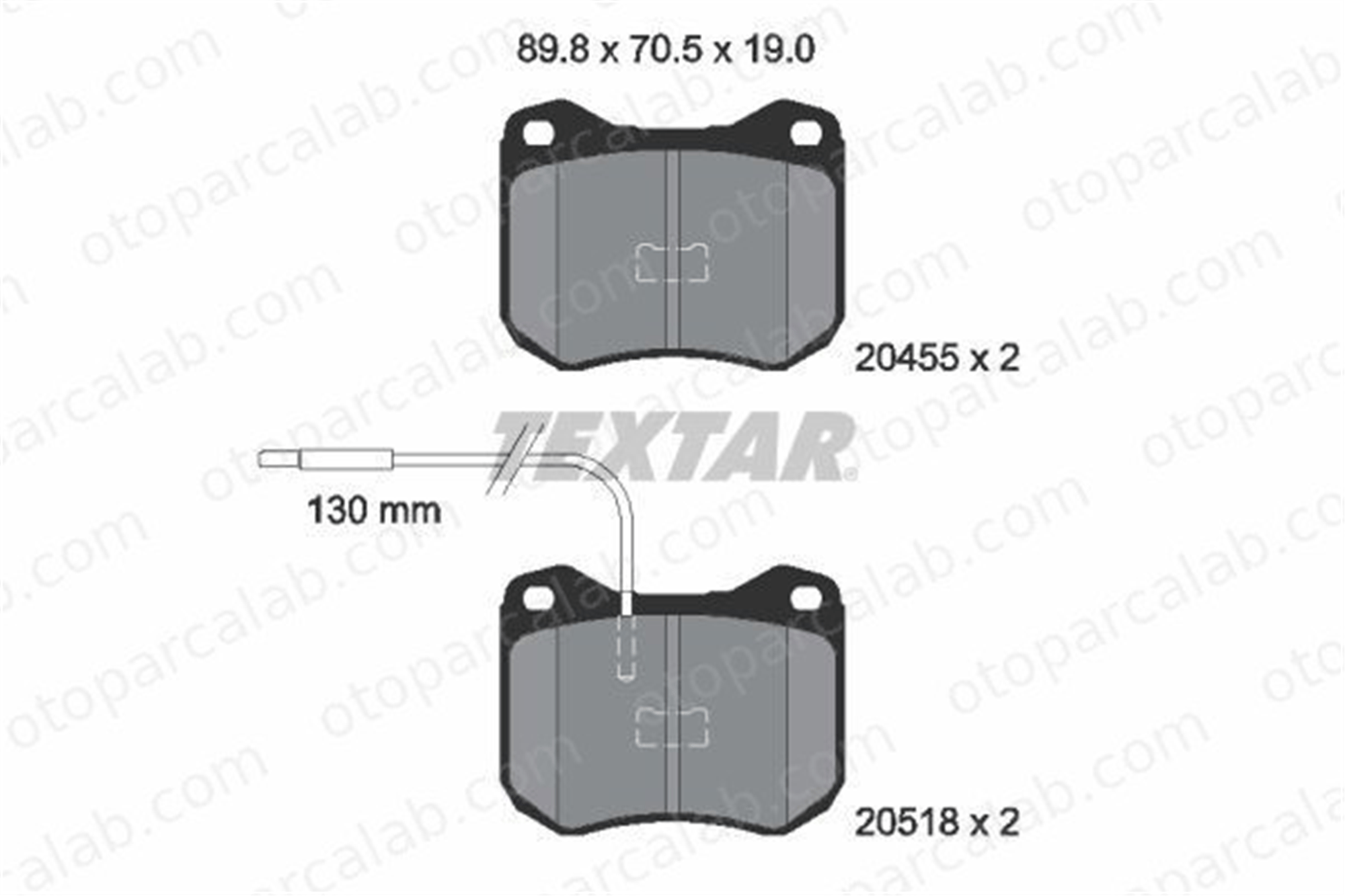 TEXTAR 2045502 Fren Disk Balata Ön PEUGEOT 505 505 Break 2045502 424516