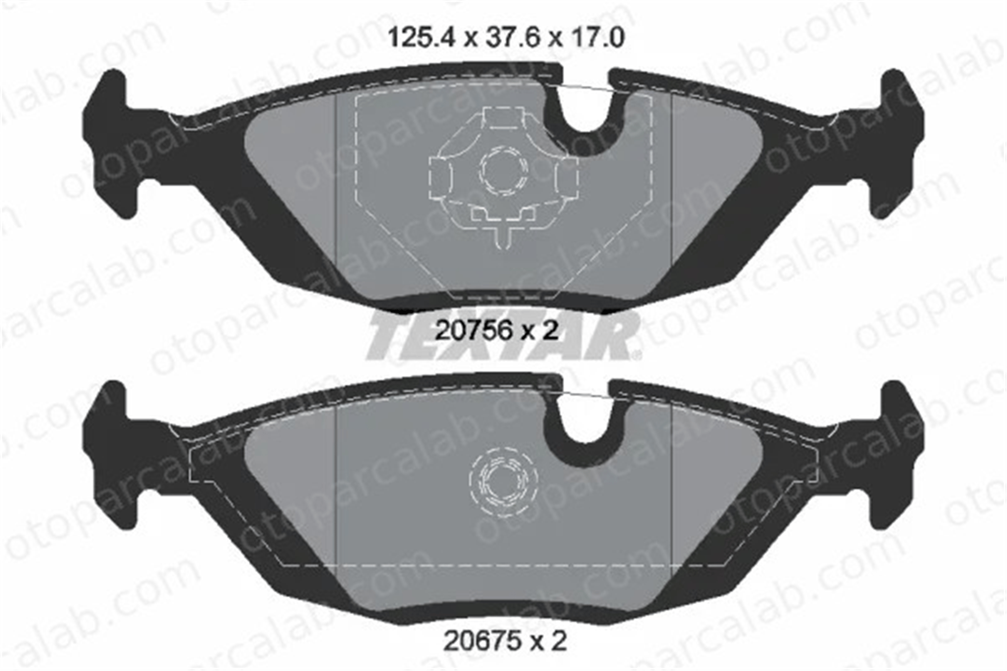 TEXTAR 2067502 Fren Disk Balata Arka BMW 3 5 34211158912 1153196