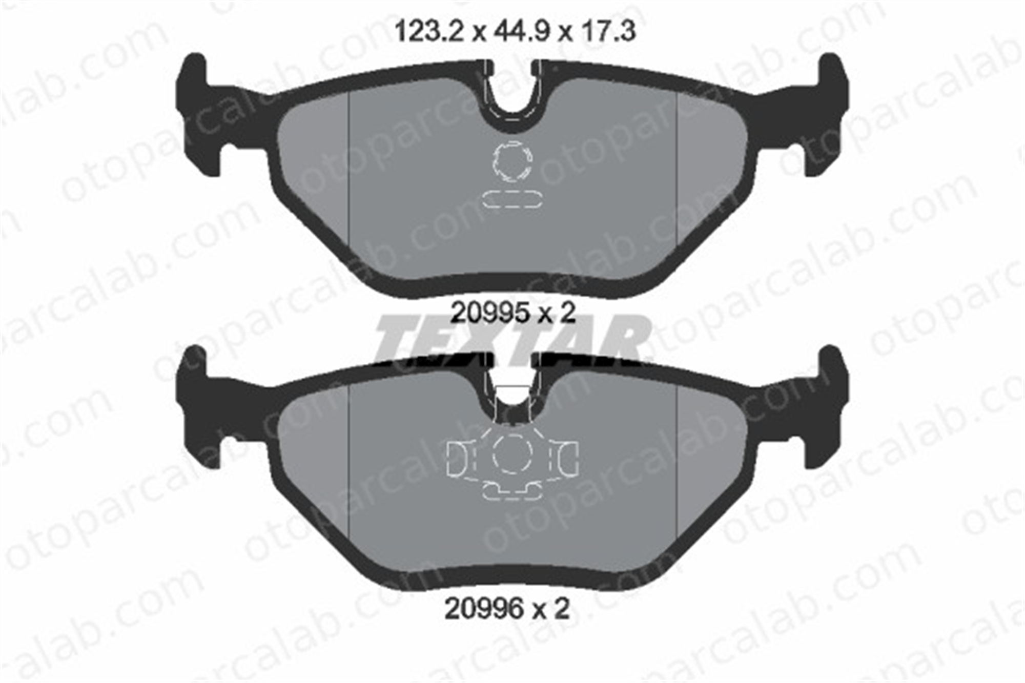 TEXTAR 2099501 Fren Disk Balata Arka BMW 5 5 Touring 34211160198 1157044