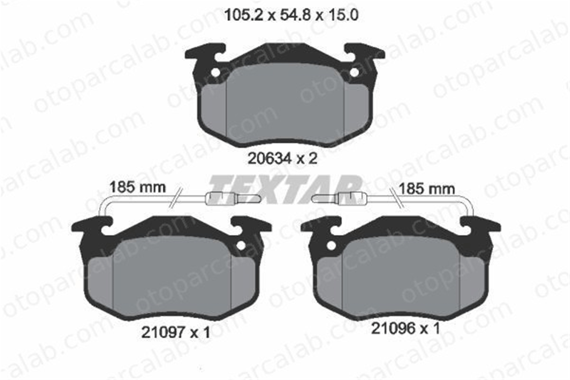 TEXTAR 2109601 Fren Disk Balata Ön RENAULT CLIO I RAPID Kasa/büyük limuzin 2109601 7701202213