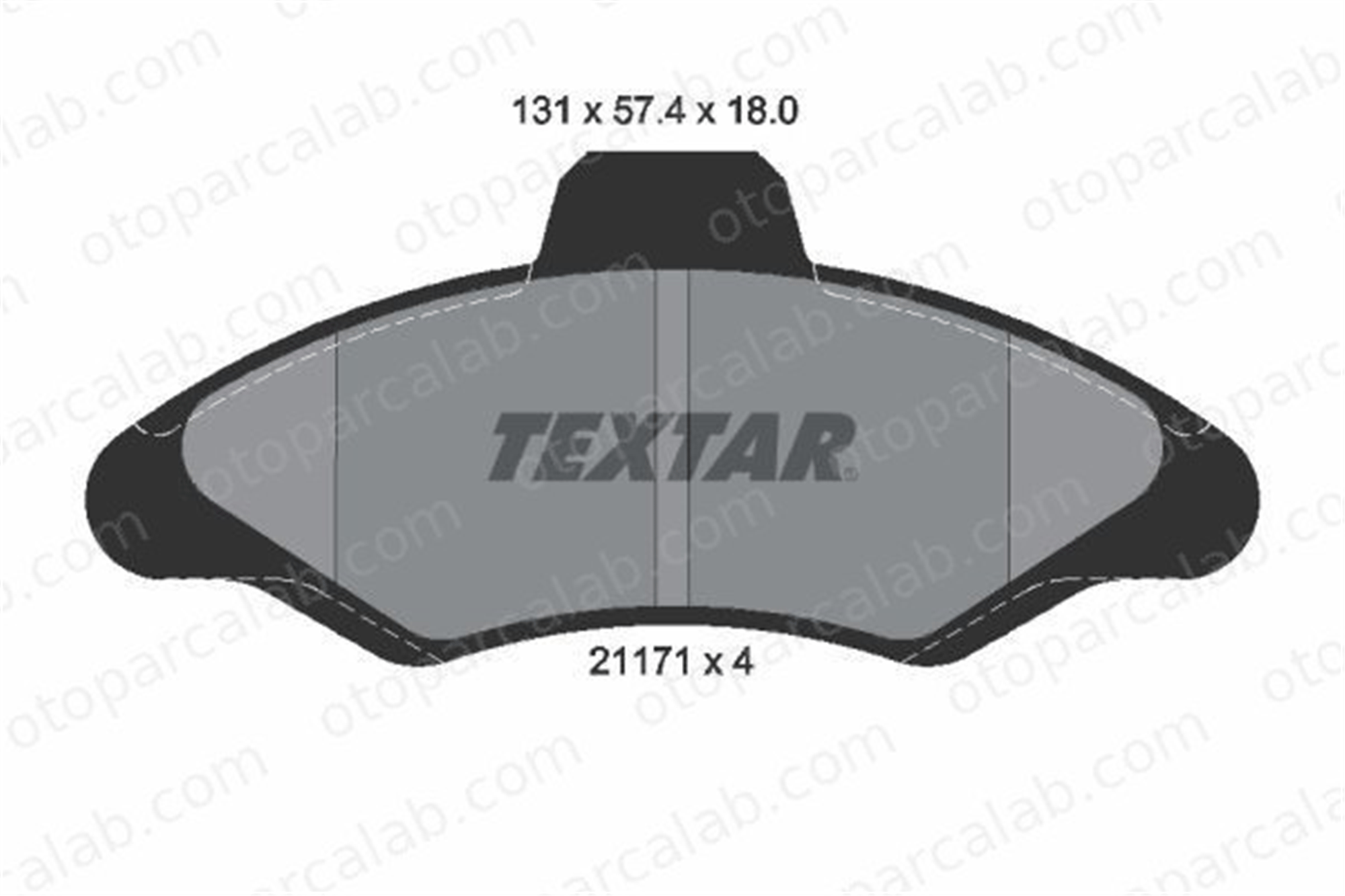 TEXTAR 2117105 Fren Disk Balata Ön FORD ESCORT V ESCORT V Turnier 2117105 1015598